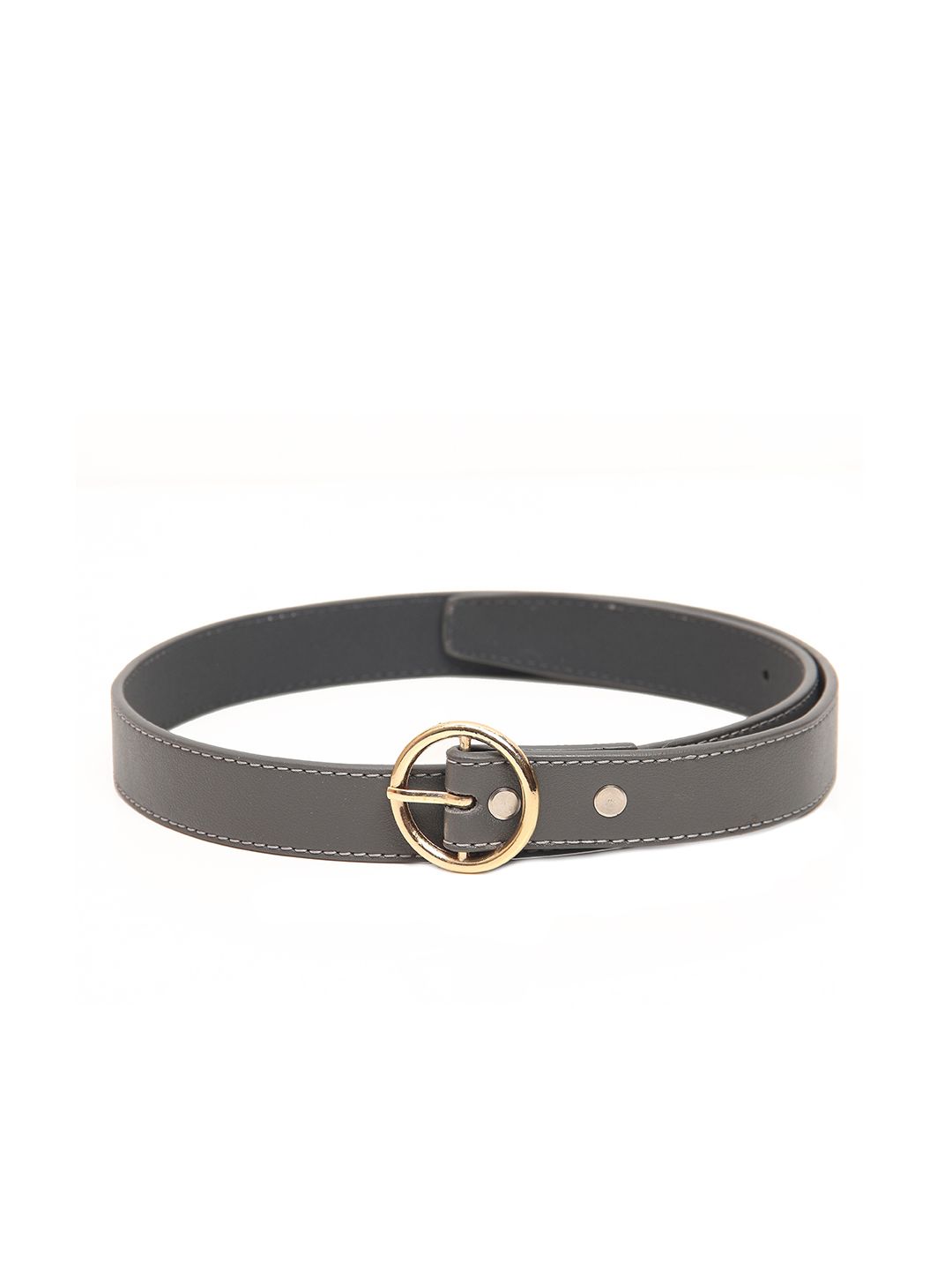 Calvadoss Women Grey Textured Leather Belt Price in India