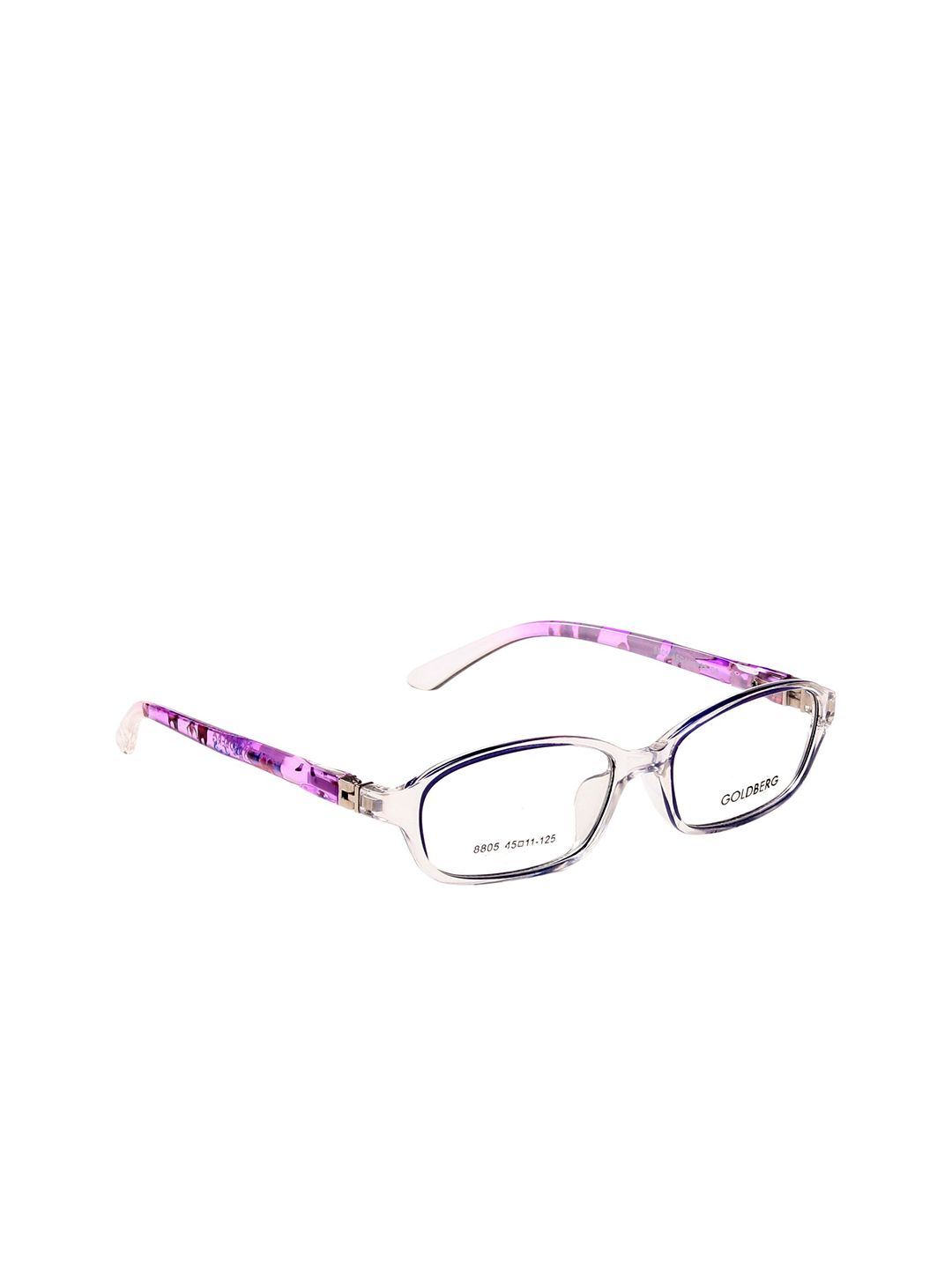 Gold Berg Unisex White & Purple Full Rim Wayfarer Frames Price in India