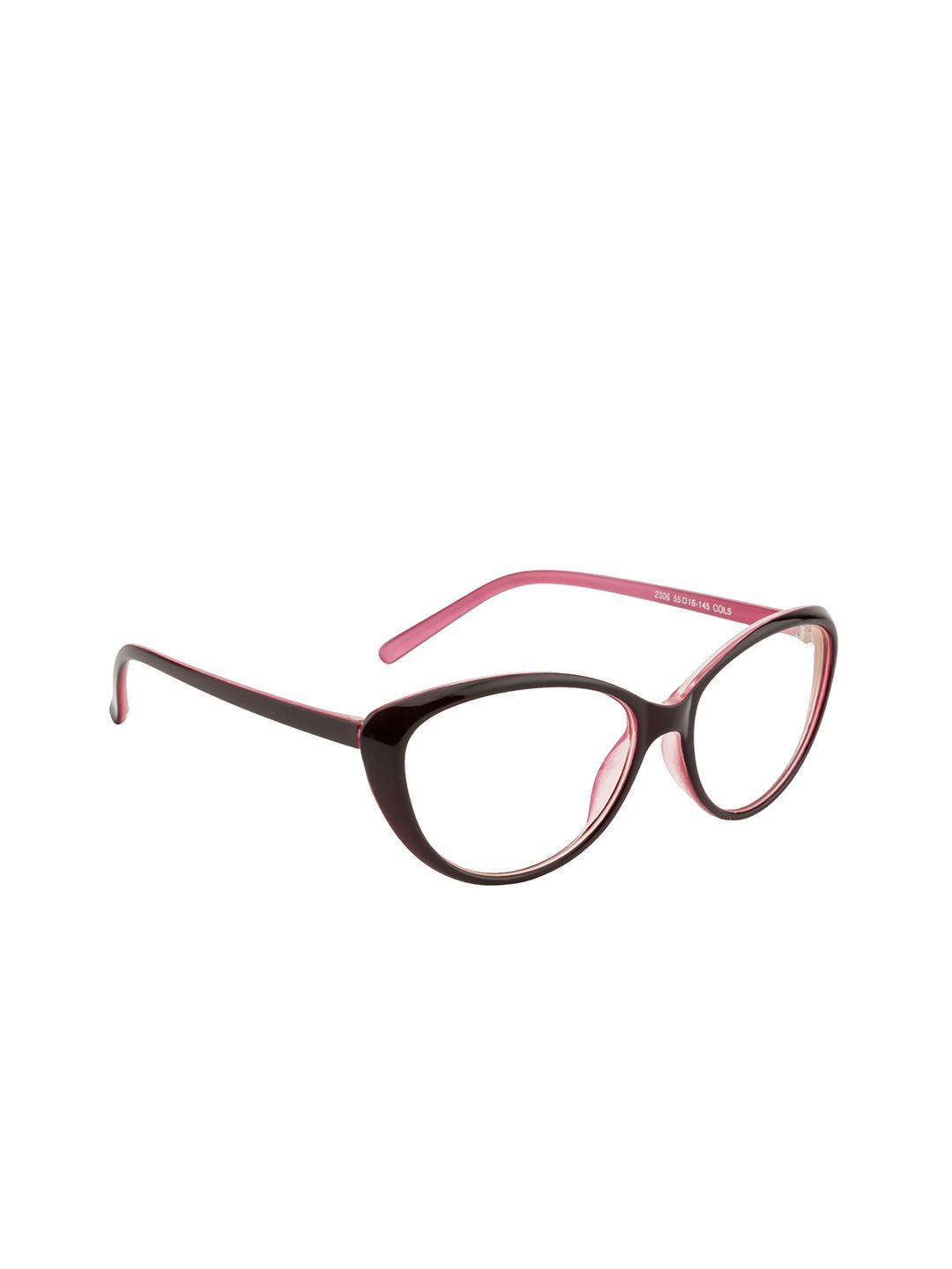 Gold Berg Women Black & Pink Full Rim Cateye Frames Price in India