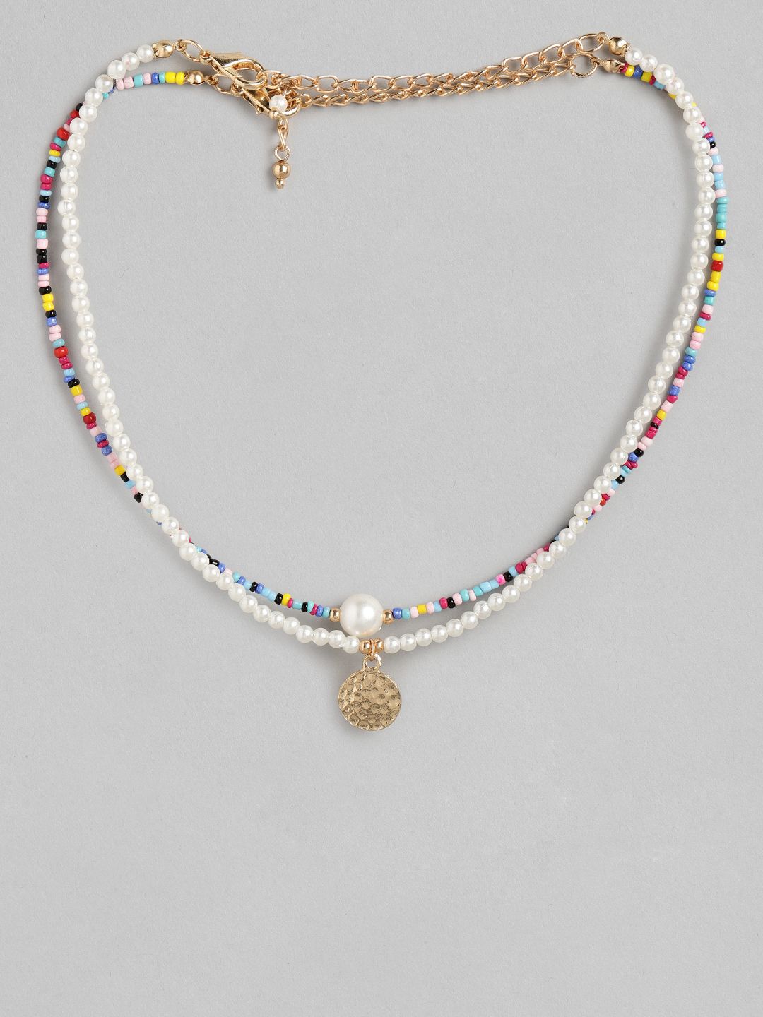 Blueberry Set of 2 Gold-Plated Handcrafted Beaded Necklaces Price in India