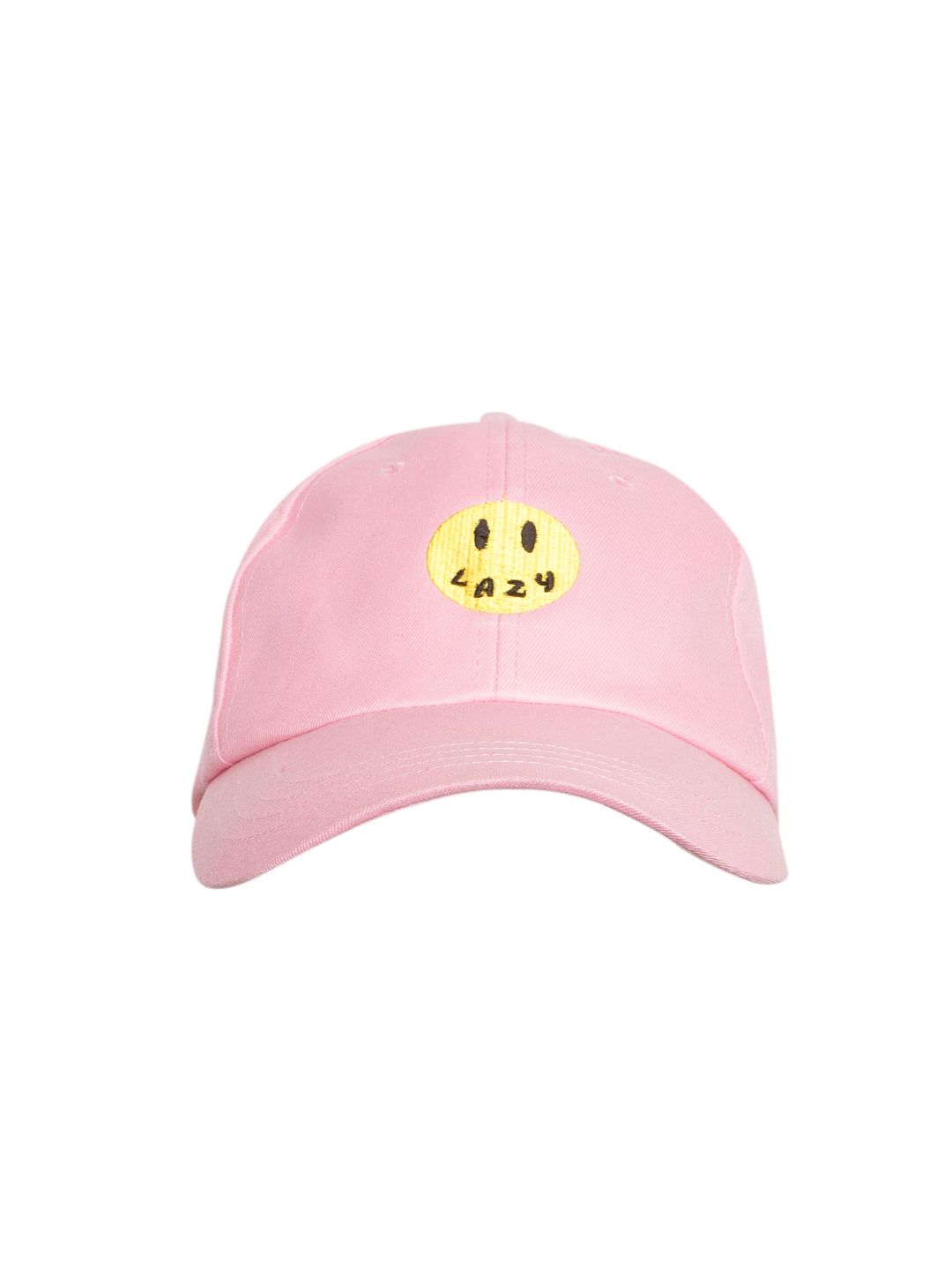 Blueberry Unisex Pink & Yellow Embroidered Baseball Cap Price in India