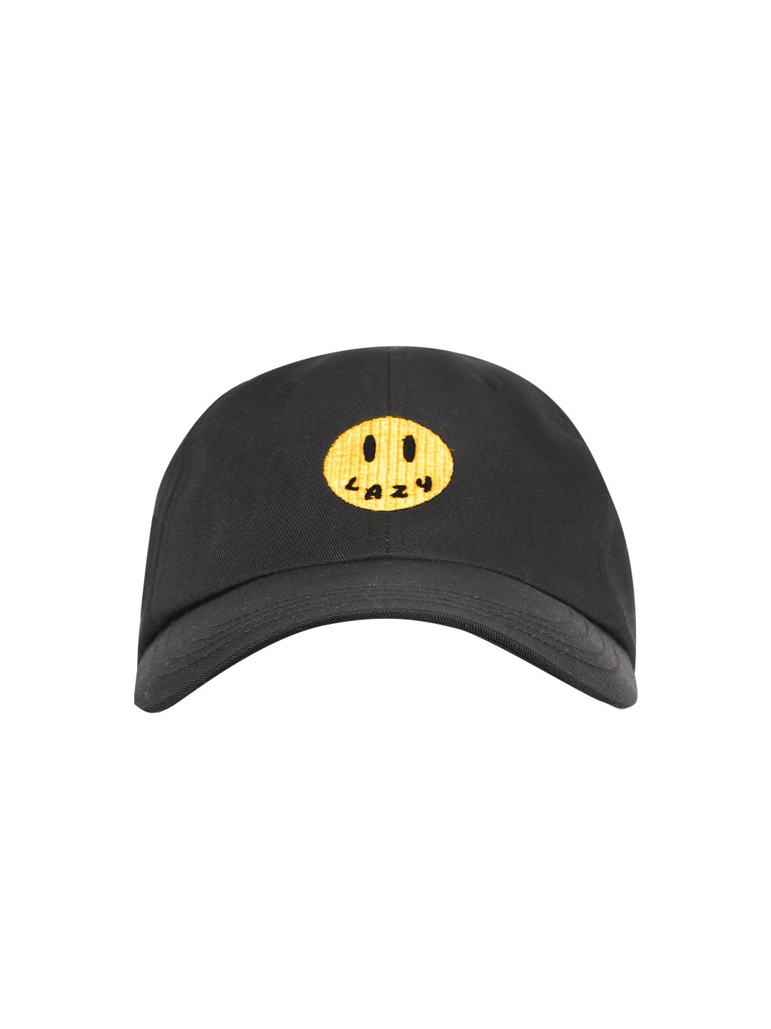 Blueberry Unisex Black & Yellow Embroidered Baseball Cap Price in India
