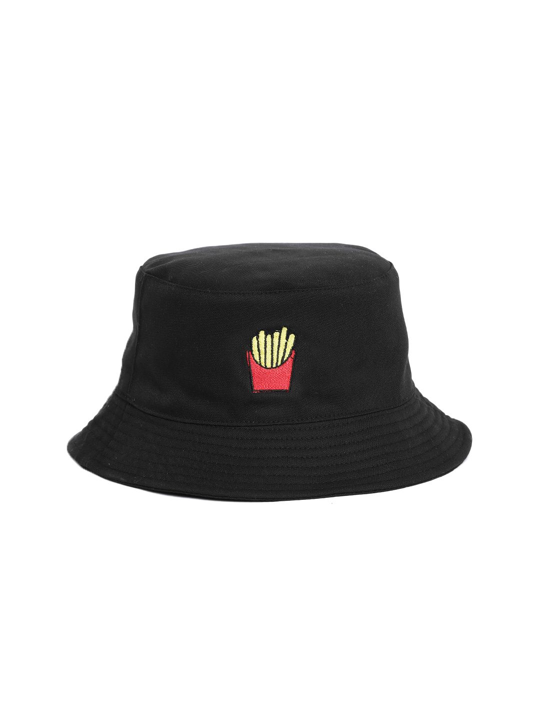 Blueberry Unisex Black & Red Embroidered Reversible Bucket Hat Price in India