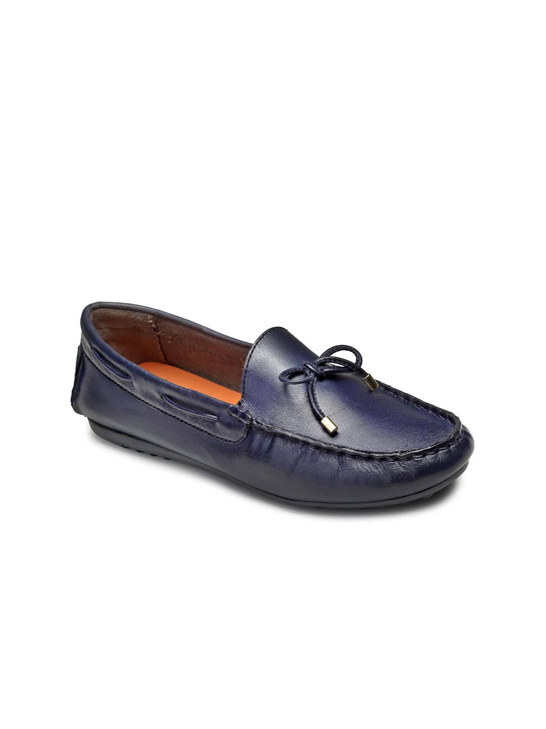 Churchill & Company Women Navy Blue Leather Formal Loafers Price in India