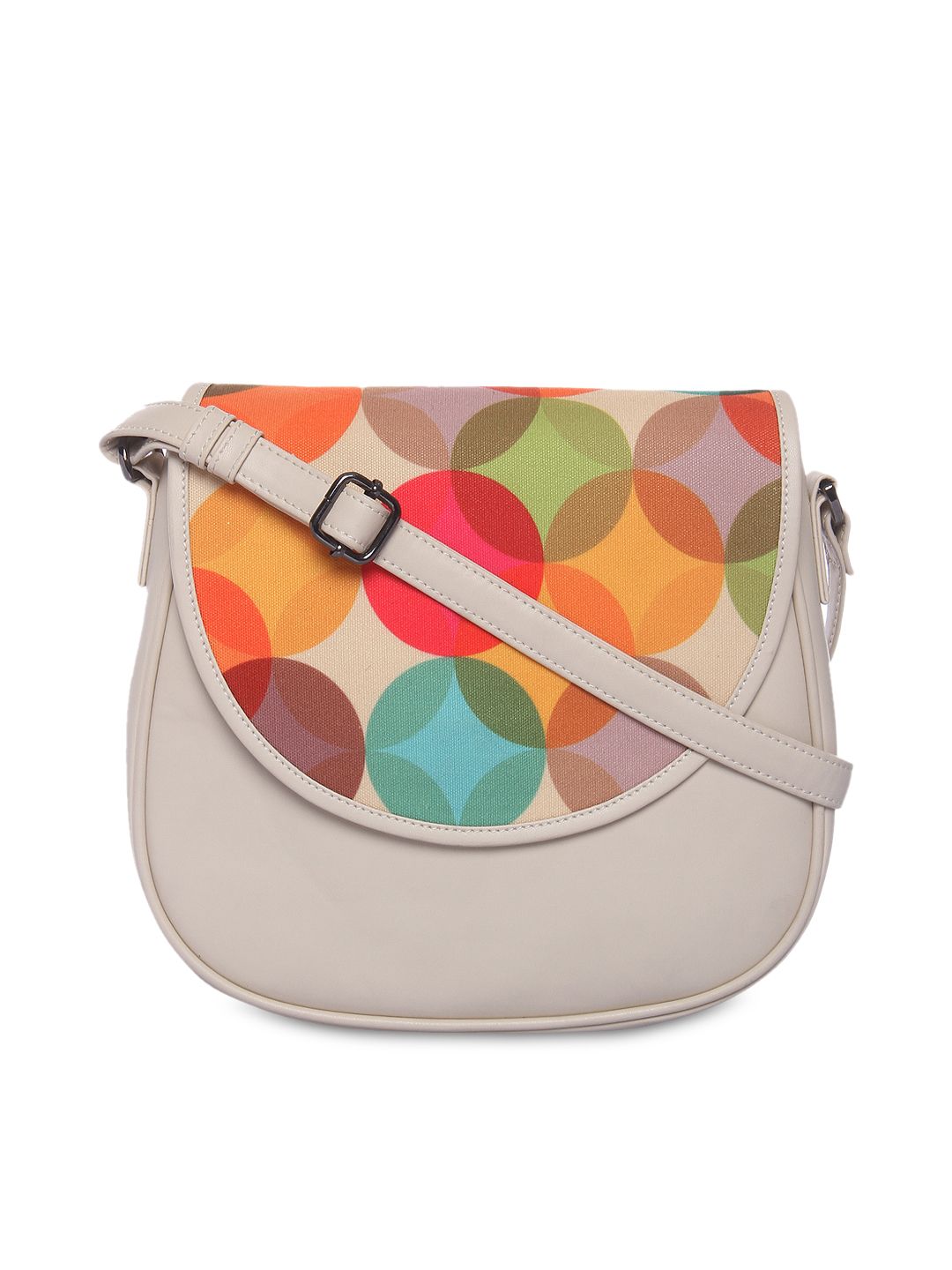 Impulse Cream Coloured Printed Sling Bag