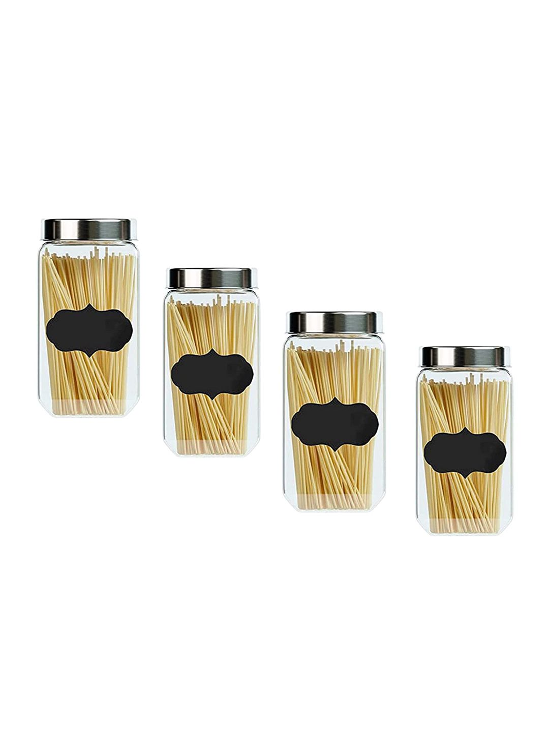 Femora Set Of 4 Transparent Solid Storage Jars Price in India