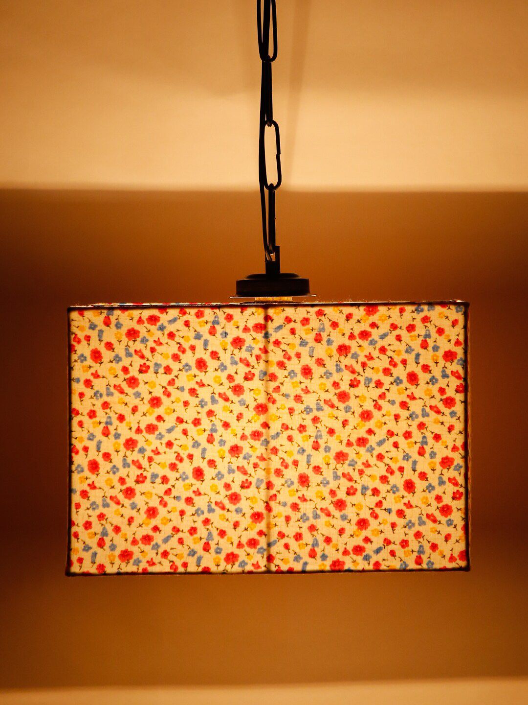 Devansh Multi Cotton Square Drum Hanging Ceiling Lamp Price in India