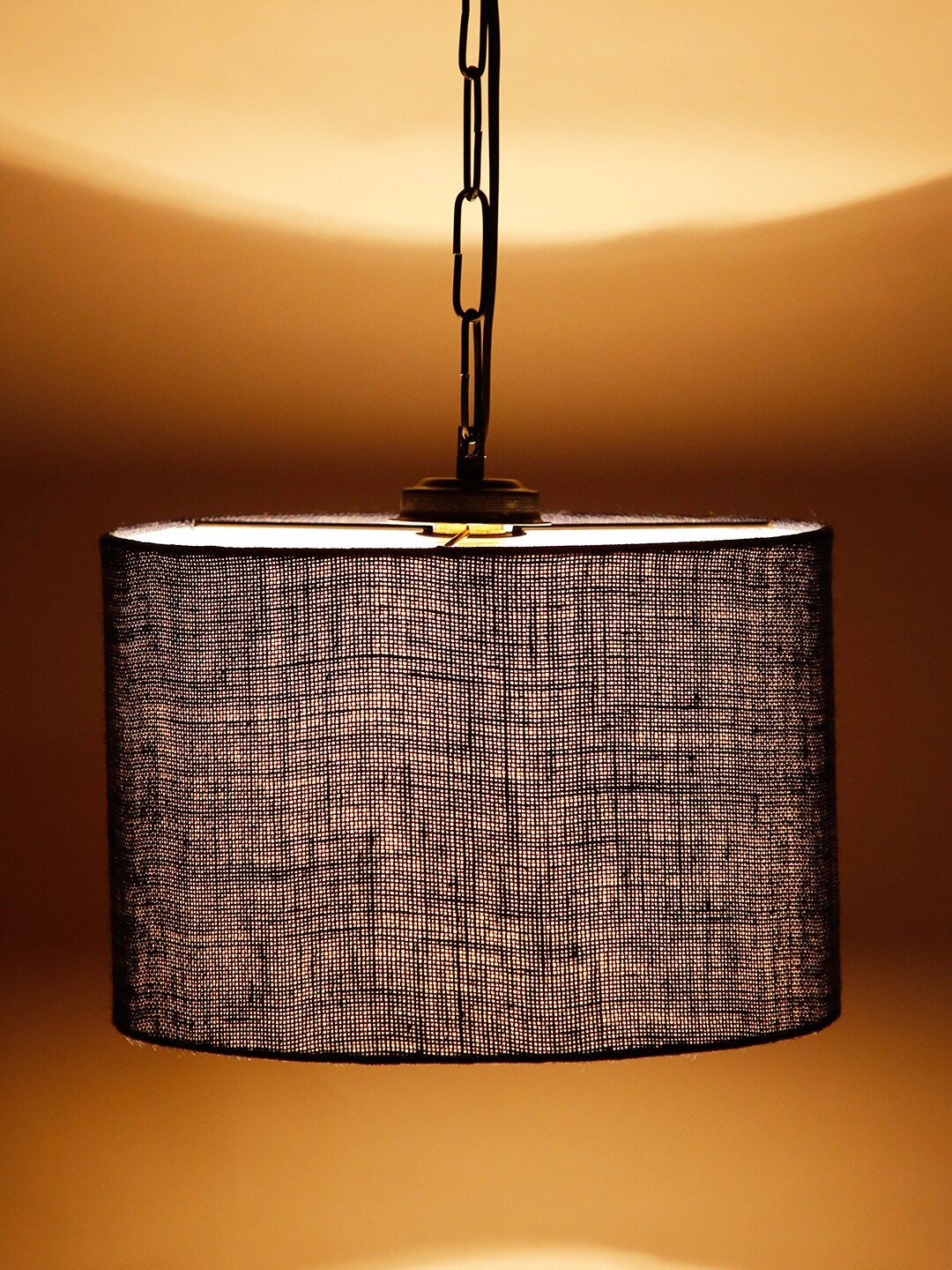 Devansh Blue Jute Drum Hanging Lamp Price in India