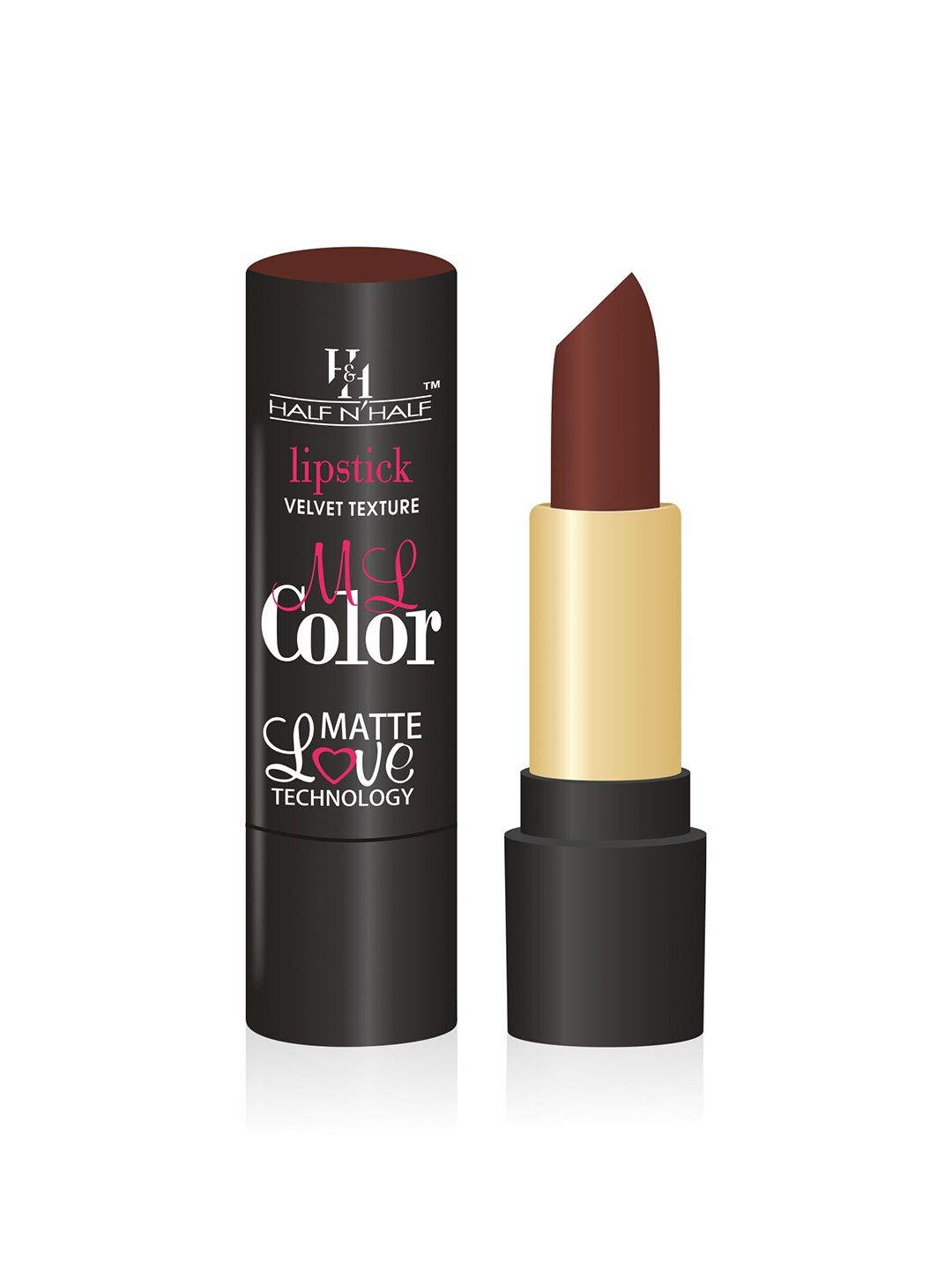 Half N Half ML Colour Velvet Texture Matte Love Technology Lipstick 3.8 g - Dark Chocolate Price in India