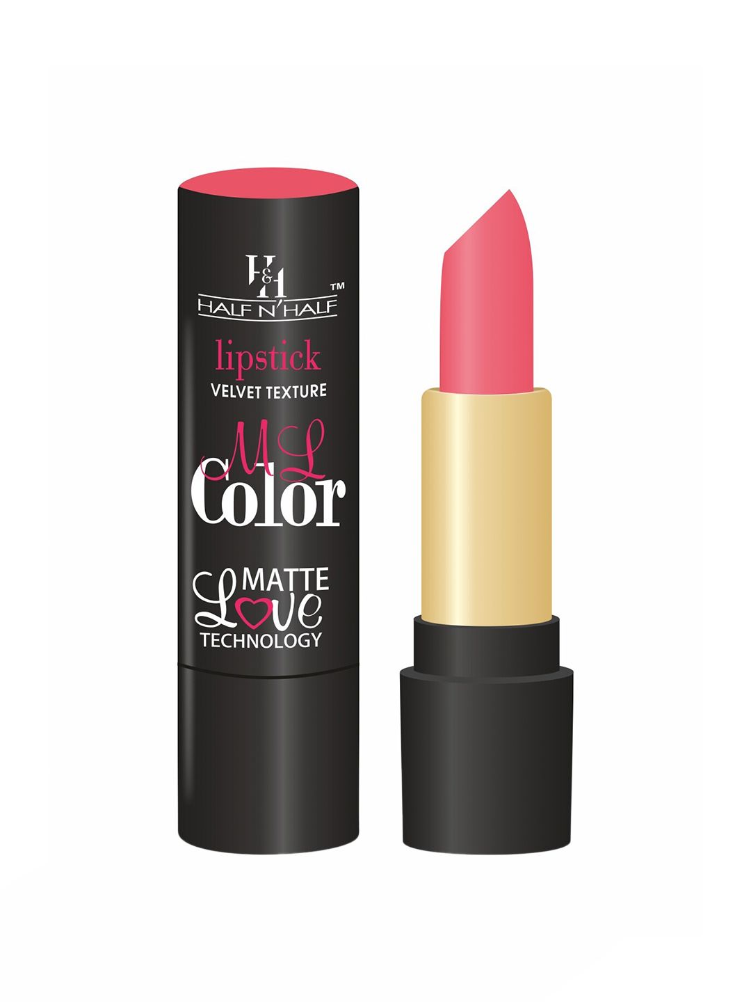 Half N Half ML Color Velvet Texture Matte Love Technology Lipstick - Fusion Pink Price in India