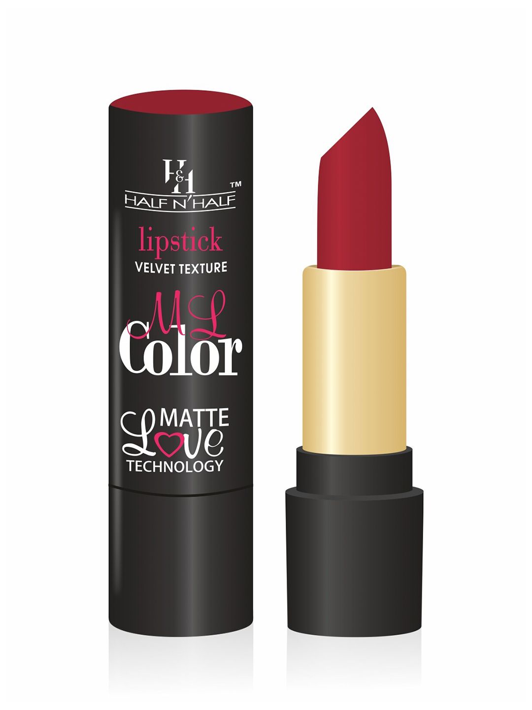 Half N Half Velvet Matte Texture My Color Lipstick - Brave Red Price in India