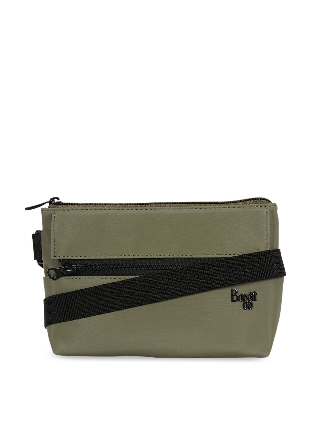 Baggit Green Colourblocked Structured Sling Bag Price in India