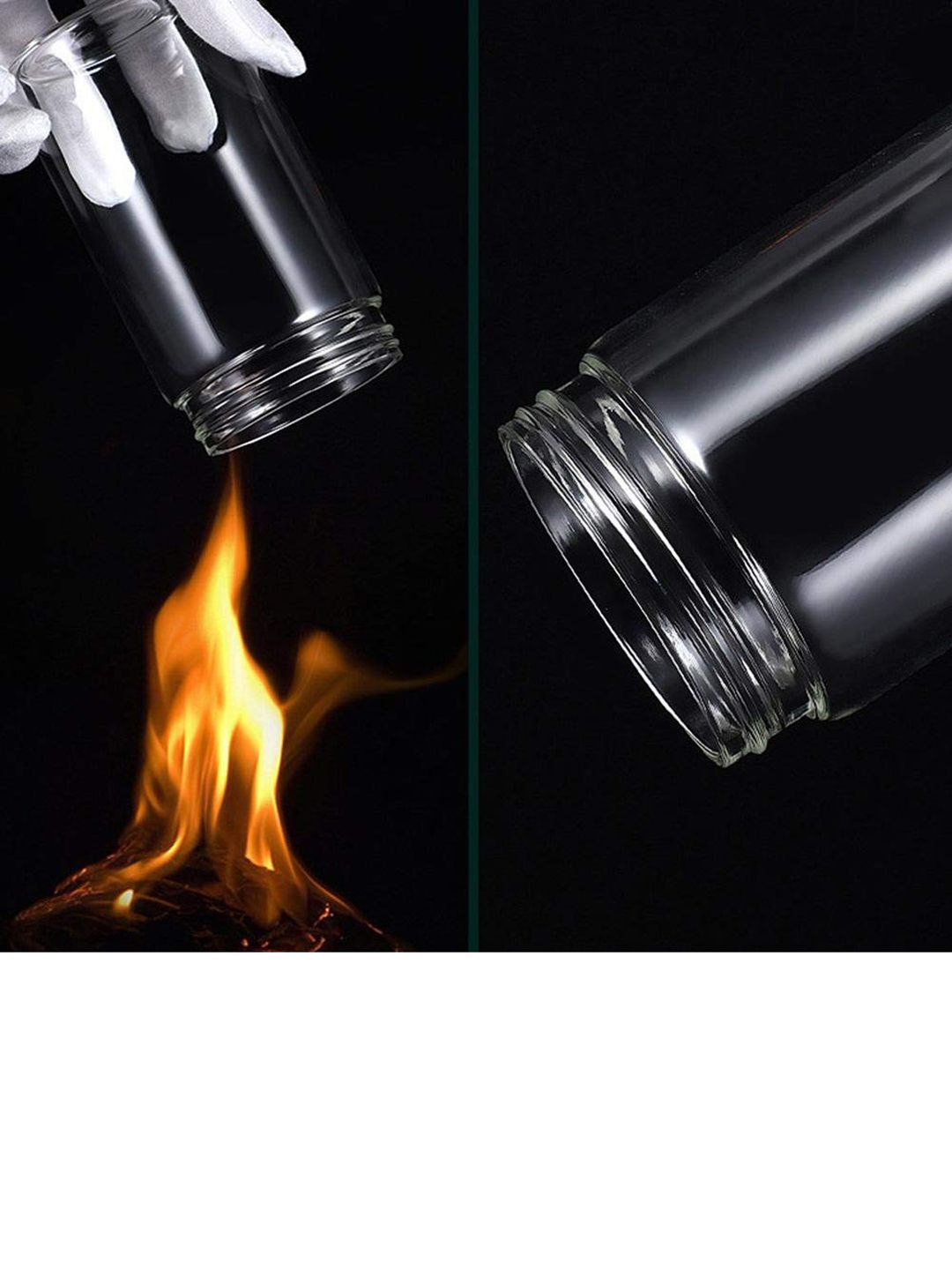 Femora Set Of 2 Transparent & Black Glass Oil Dispenser 250ml Price in India