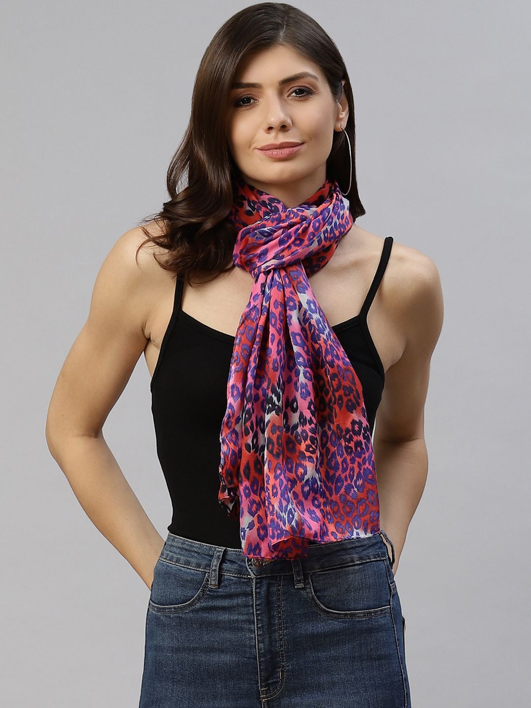 WEAVERS VILLA Women Multicoloured Printed Scarf Price in India