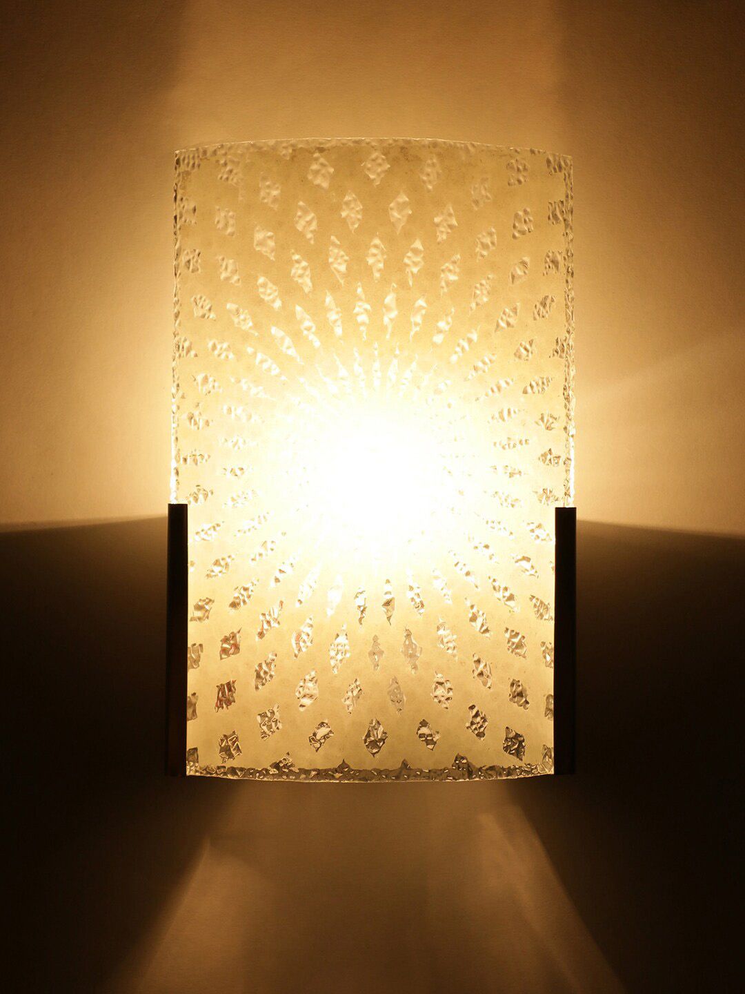 Devansh Off White Steel & Glass Wall Mounted Light Price in India
