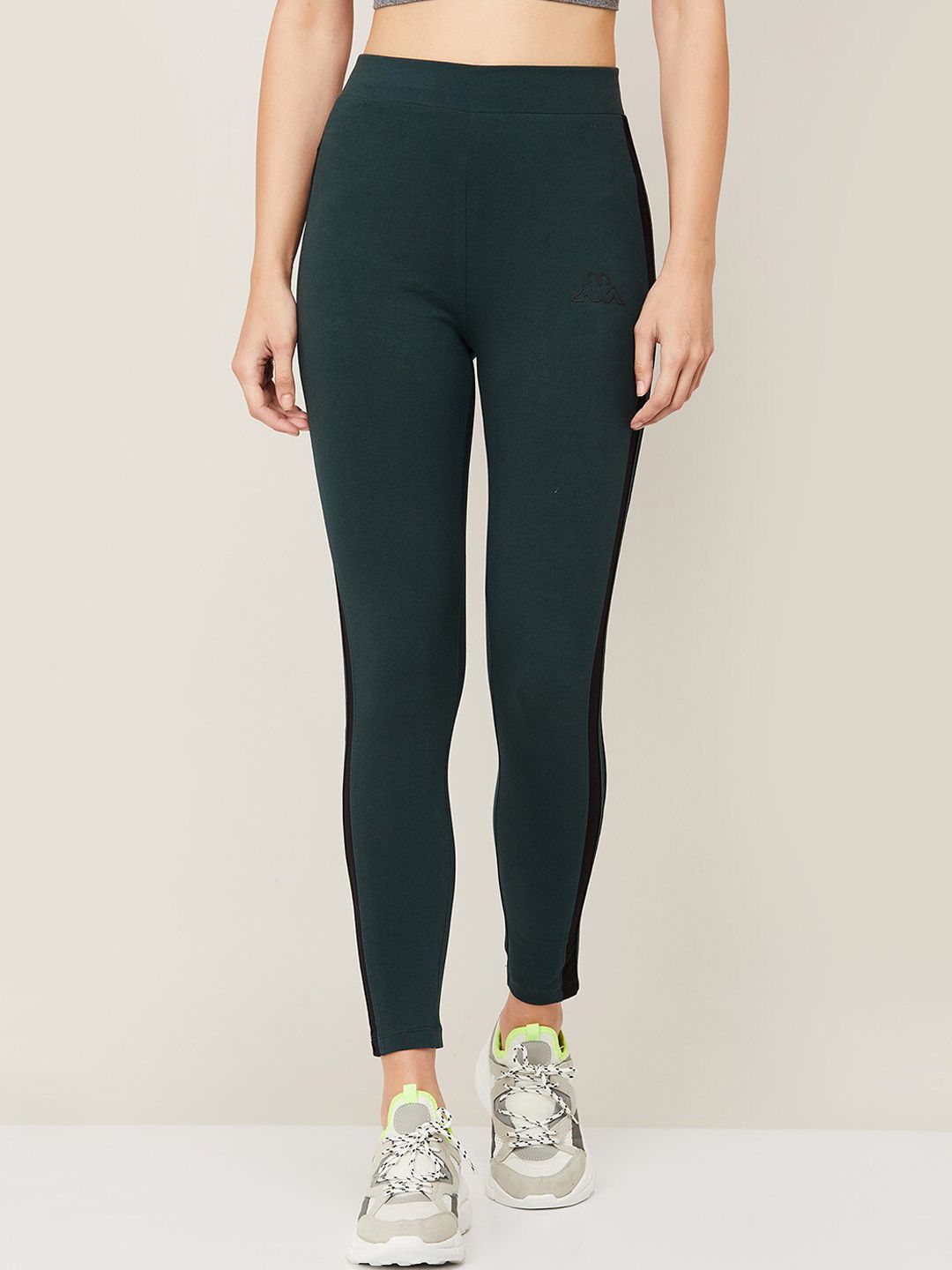 Kappa Women Green Training Or Gym Tights Price in India