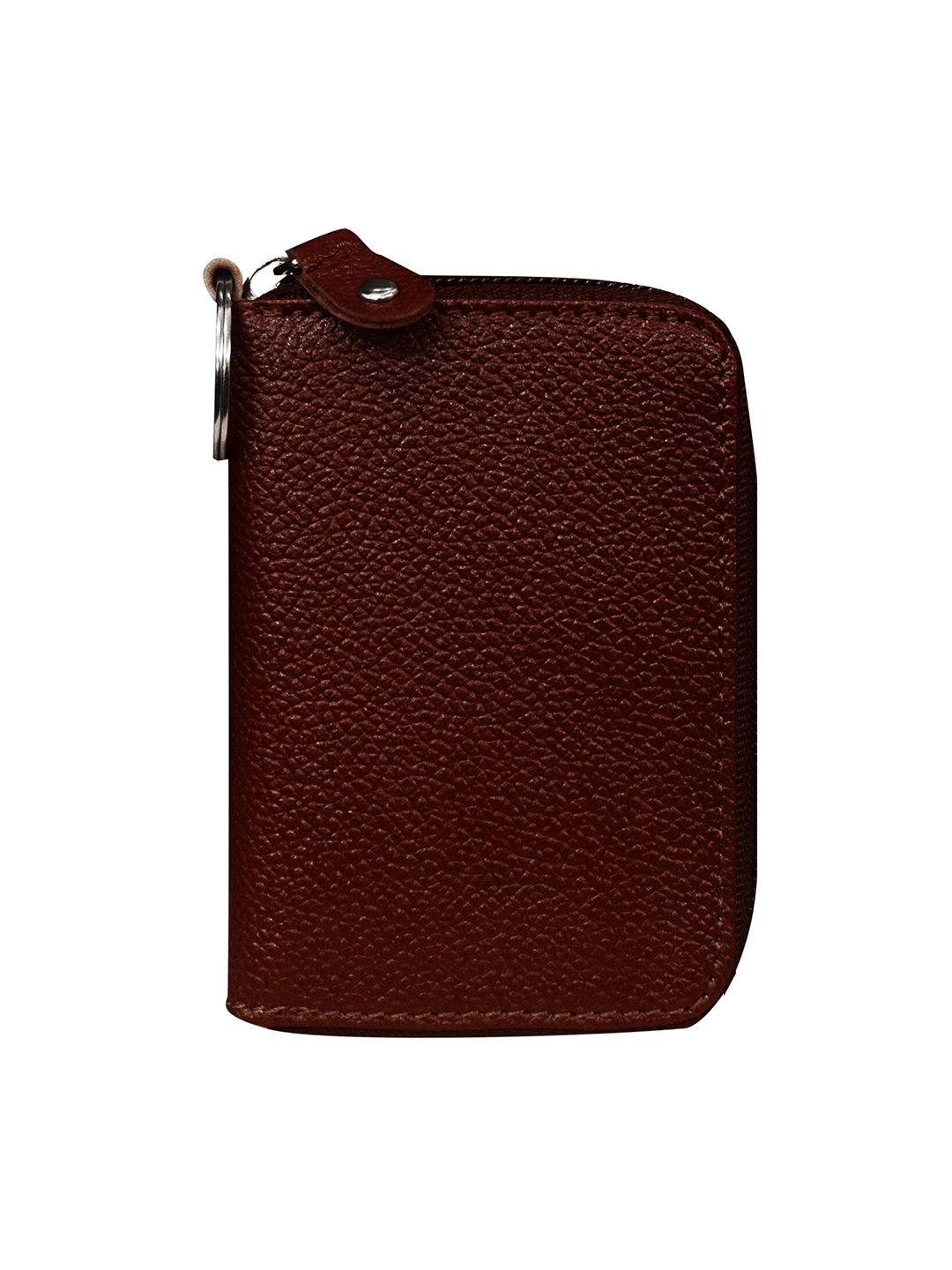 ABYS Unisex Brown Solid Leather Card Holder Price in India