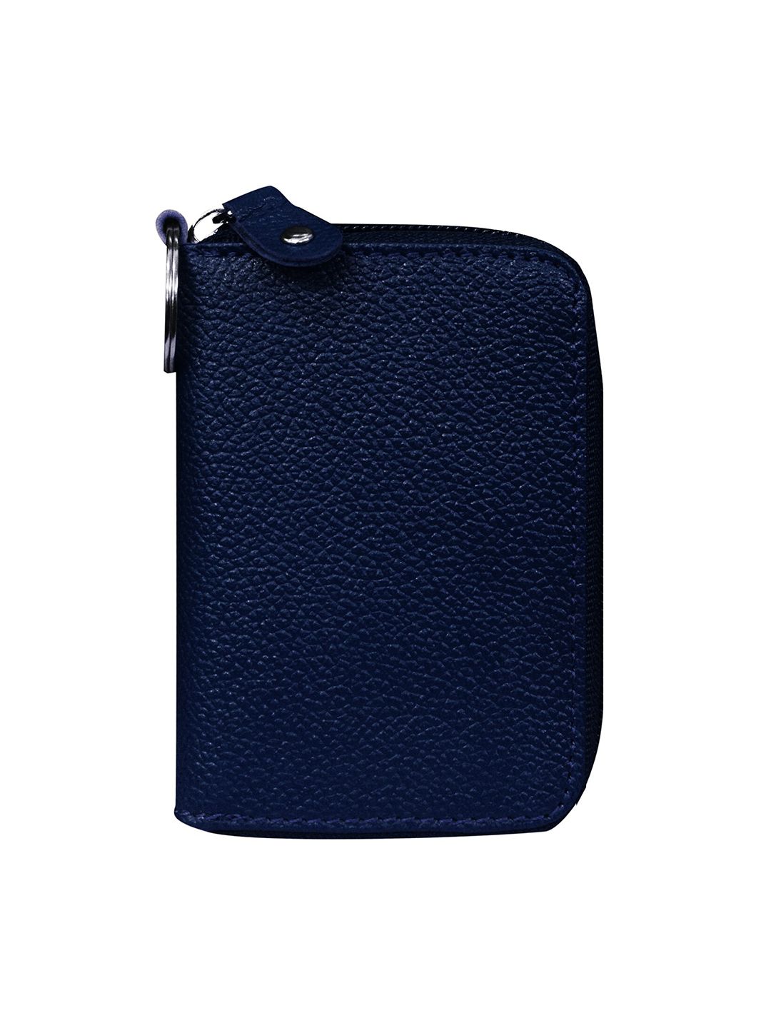ABYS Unisex Navy Blue Solid Leather Card Holder Price in India