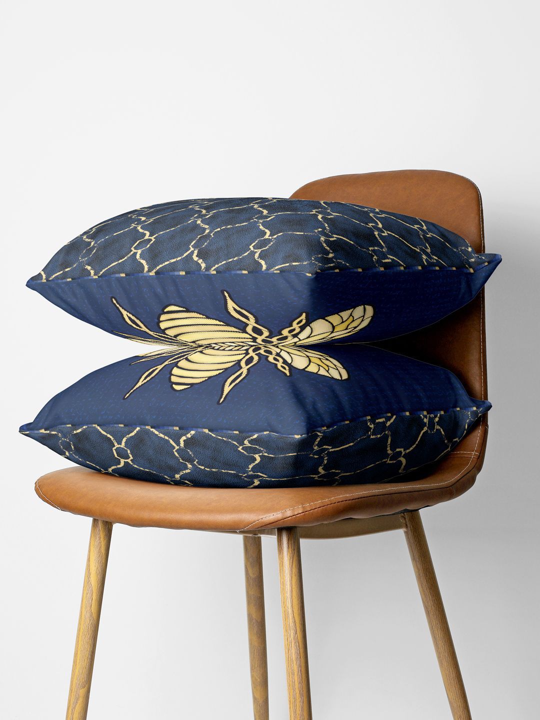 BIANCA Digital Geometric Polyester Anti-Wrinkle 2 Pcs Square Cushion Covers - 16 x 16 In