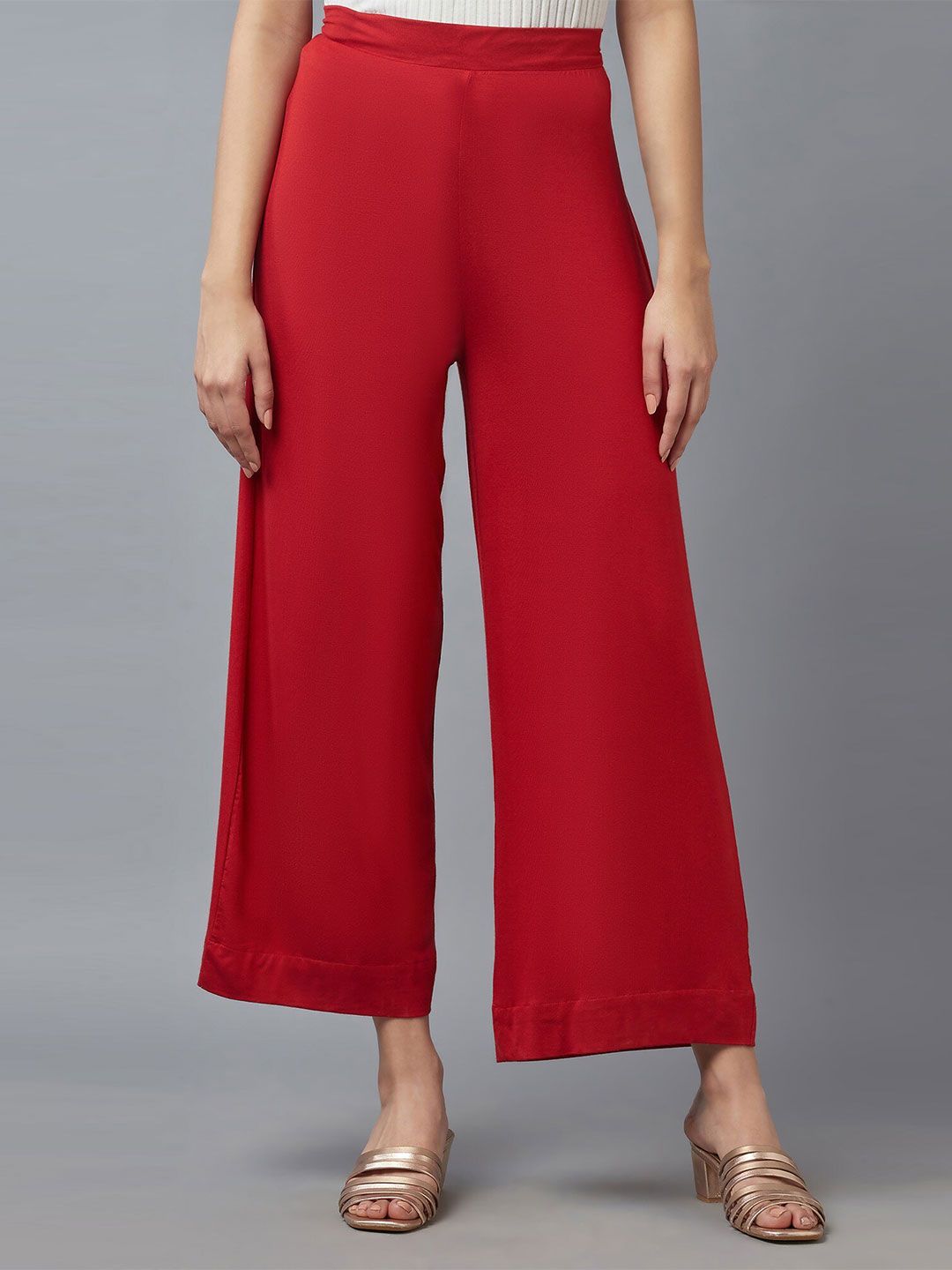 elleven Women Red Palazzos