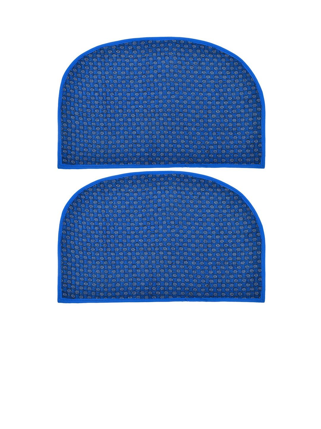 Kuber Industries Set Of 2 Blue Printed Anti-Skid Doormats Price in India