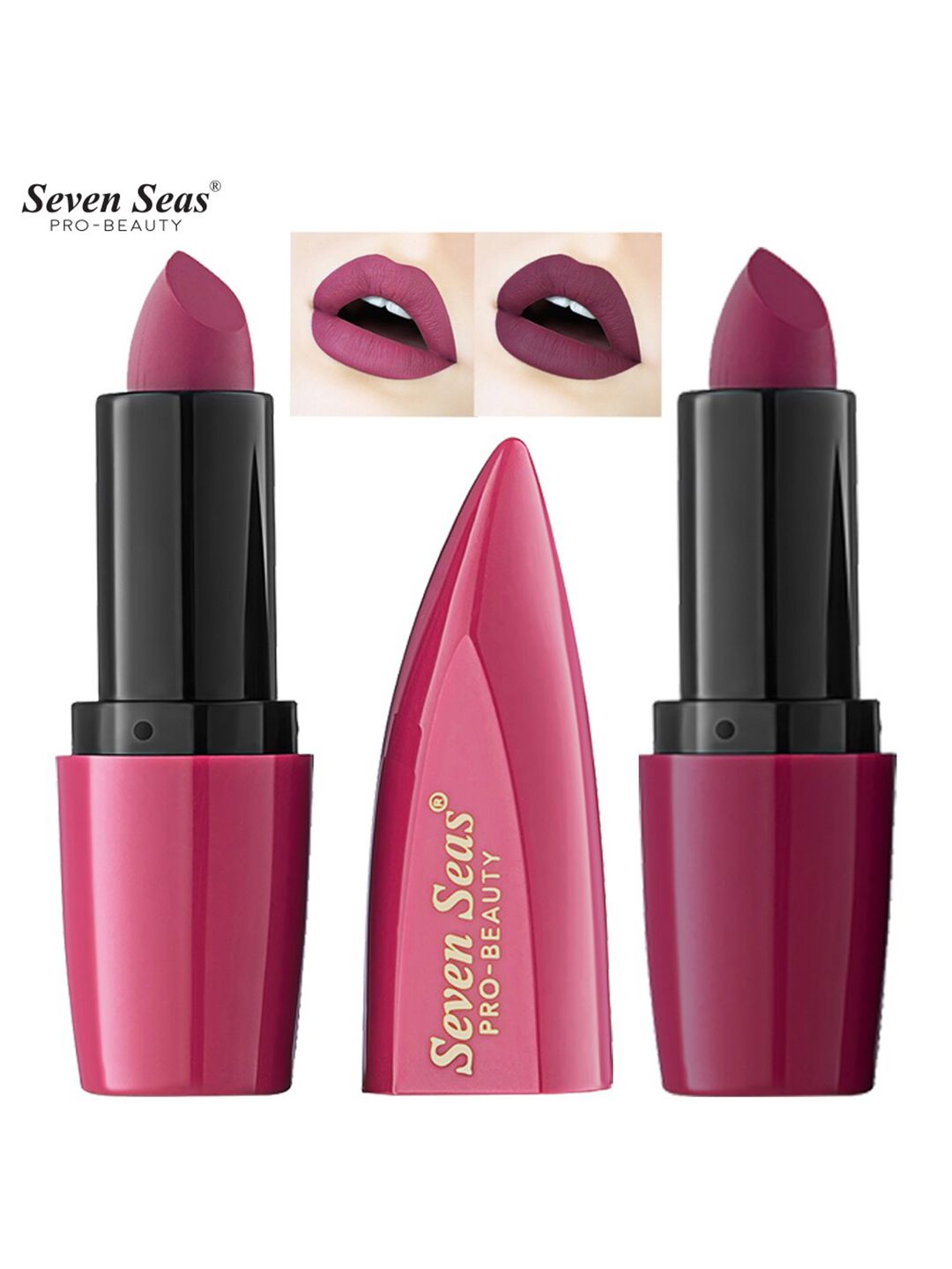 Seven Seas Pro-Beauty Set of 2 Ultimate Matte Lipsticks - Claret & Crown of Thorns Price in India