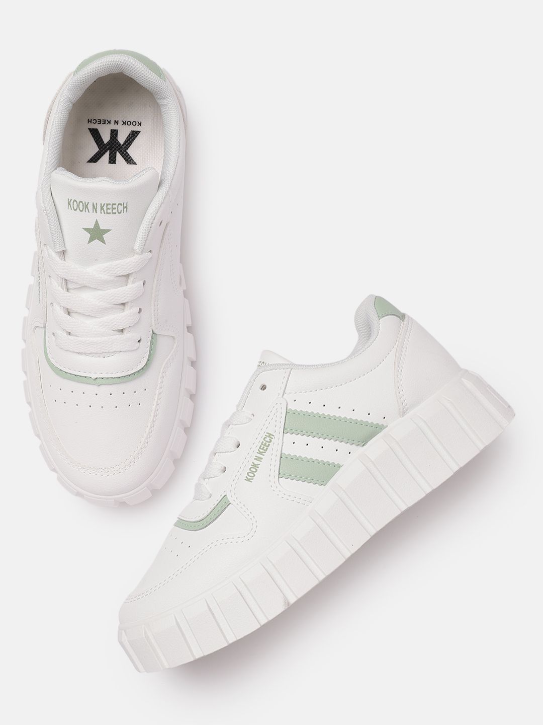 Kook N Keech Women White Sneakers Price in India