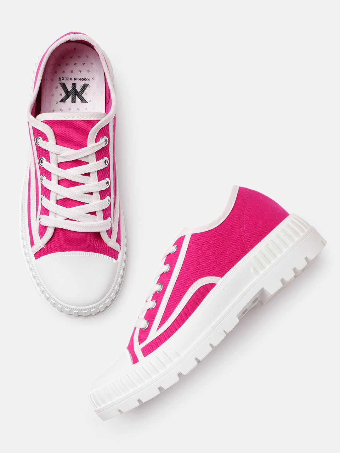 Kook N Keech Women Pink Solid Sneakers Price in India