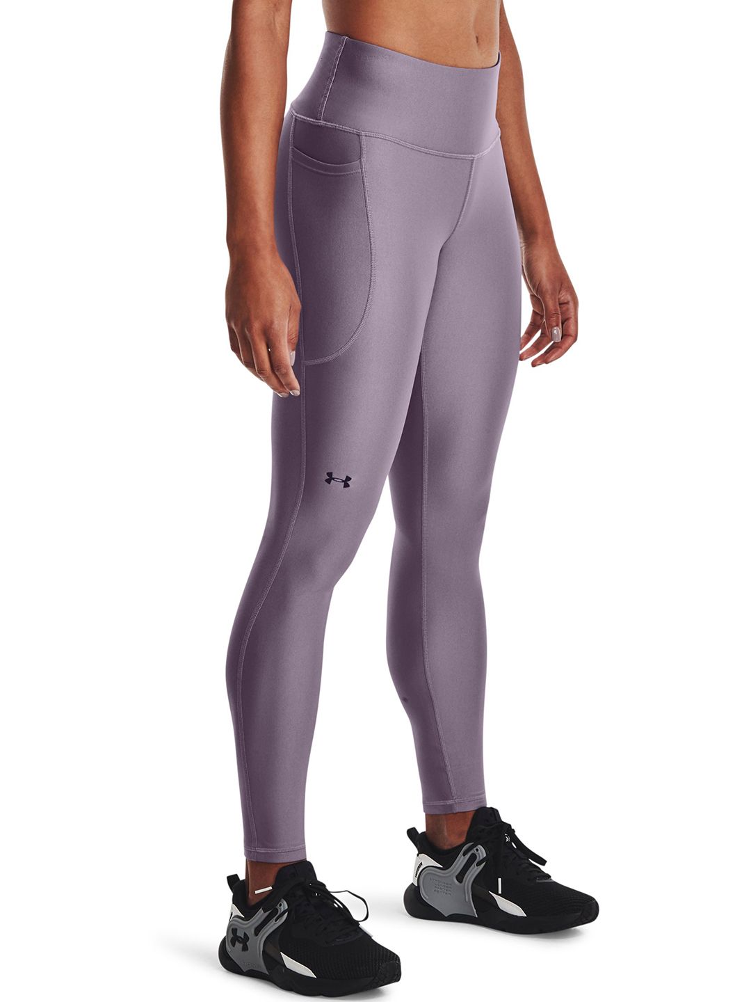 UNDER ARMOUR Women Purple Heat Gear High-Rise No-Slip Waistband Full-Length Tights Price in India