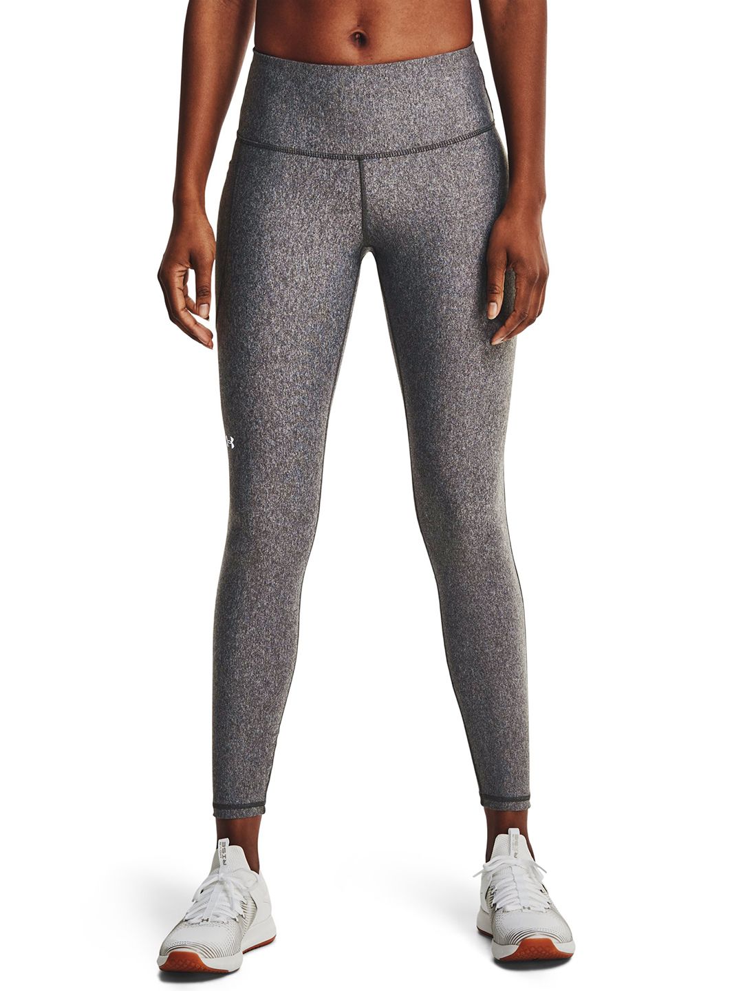 UNDER ARMOUR Women Grey Heat Gear High-Rise No-Slip Waistband Full-Length Tights Price in India