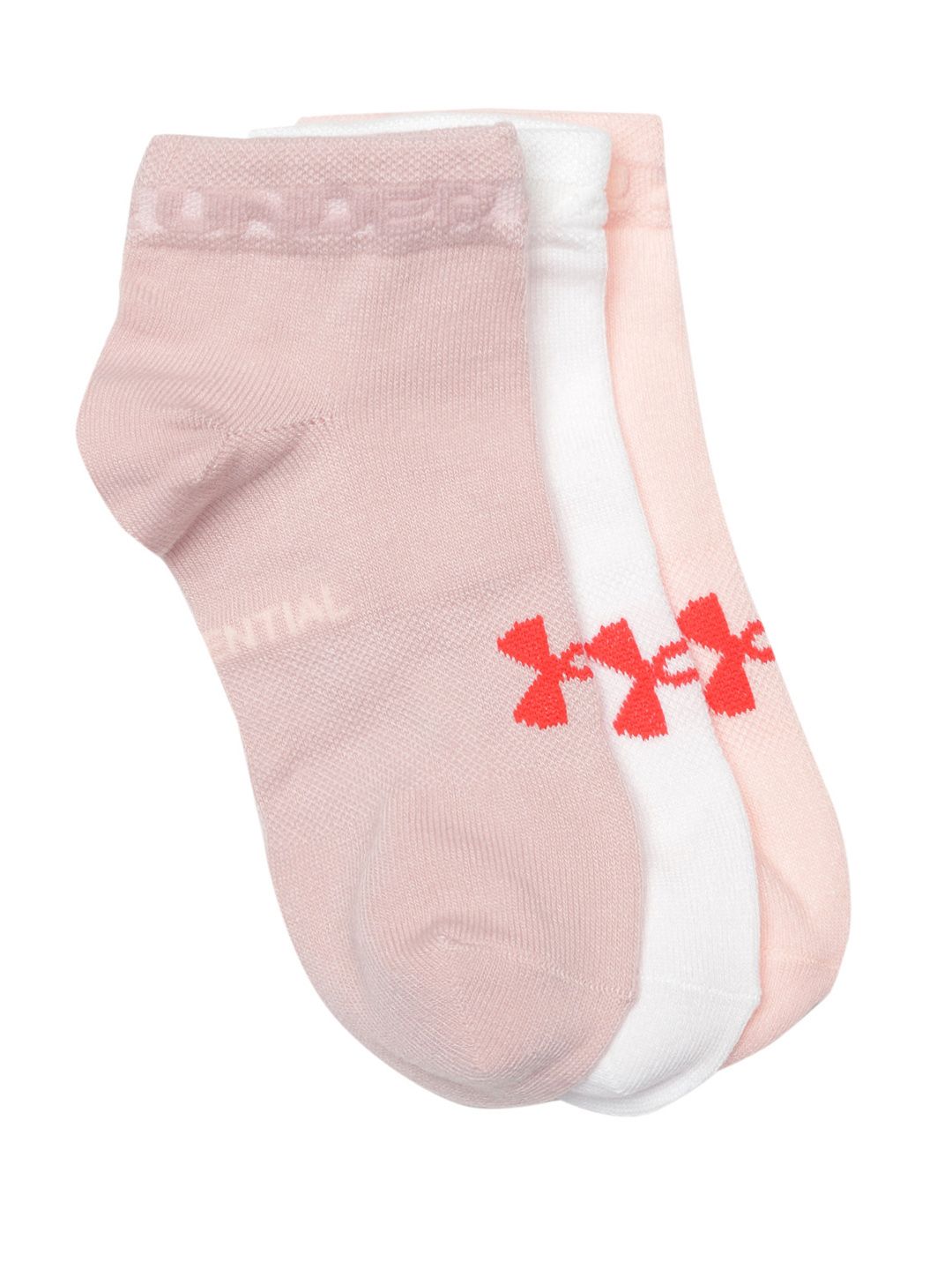 UNDER ARMOUR Unisex Pack of 3 Brand Logo Patterned Essential Low Cut Ankle Length Socks Price in India