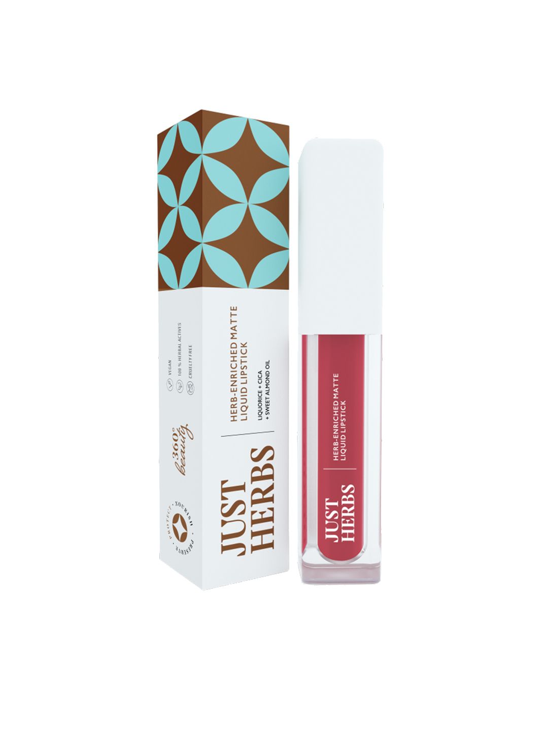 Just Herbs Herb-Enriched Matte Liquid Lipstick 2 ml - Apricot Coral 07 Price in India