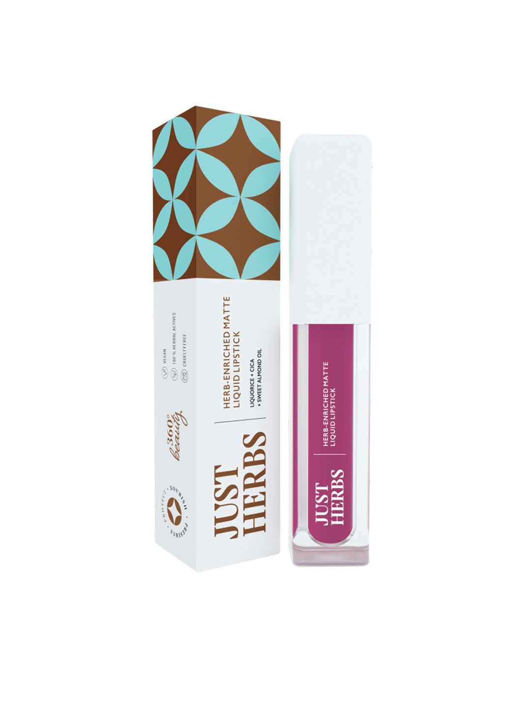 Just Herbs Herb-Enriched Matte Liquid Lipstick 2 ml - Fuchsia Pearl 08 Price in India