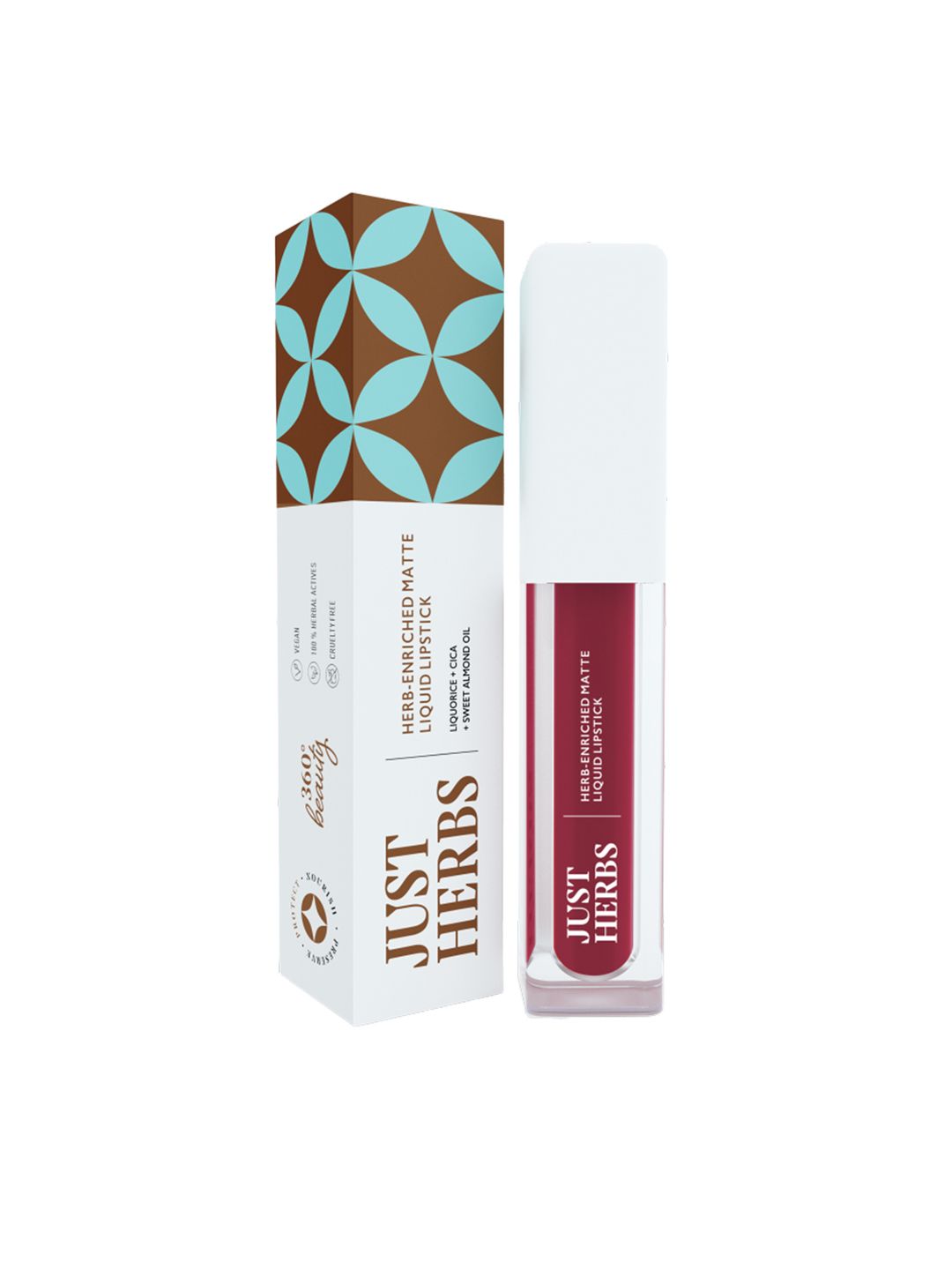 Just Herbs Herb-Enriched Matte Liquid Lipstick 2 ml - Plum Rose 02 Price in India