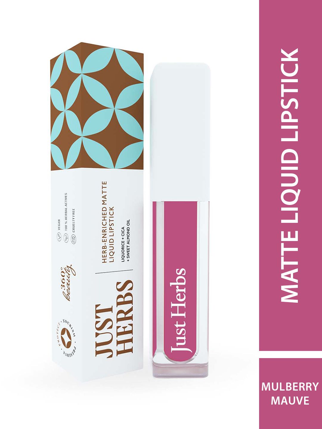 Just Herbs Herb-Enriched Matte Liquid Lipstick 2 ml - Mulberry Mauve 10