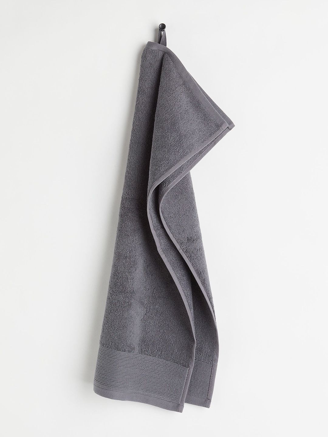 H&M Grey Solid Classic Cotton Hand Towel Price in India