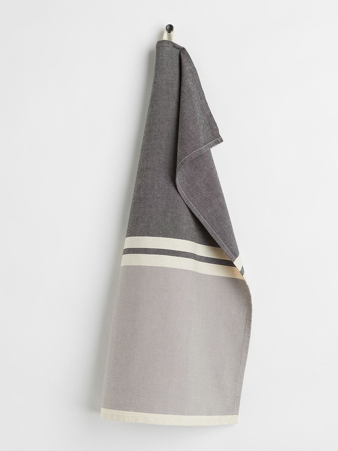 H&M Cream Coloured & Grey Block Coloured Tea Towel Price in India