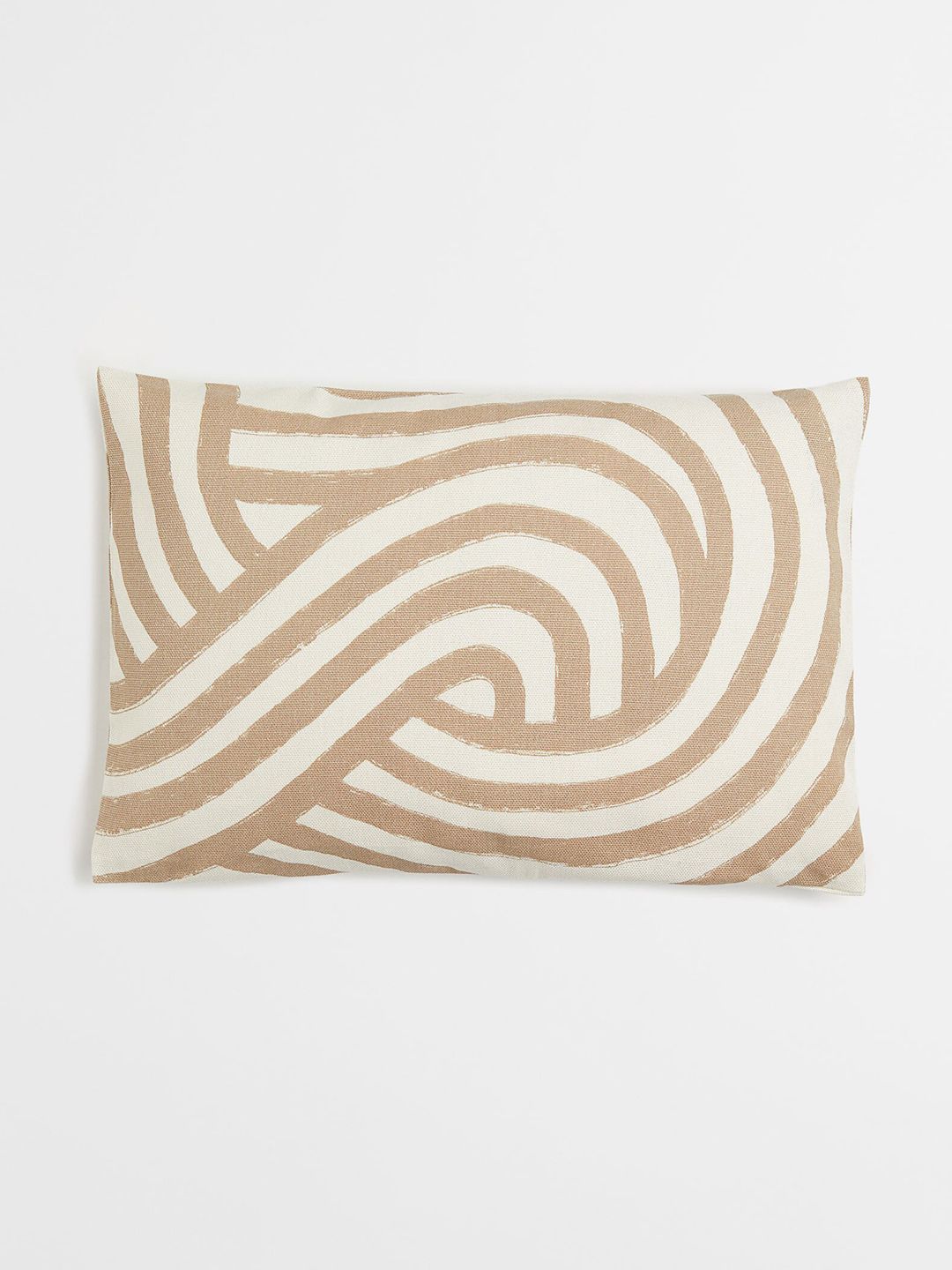 H&M Beige Patterned Cotton Cushion Cover Price in India