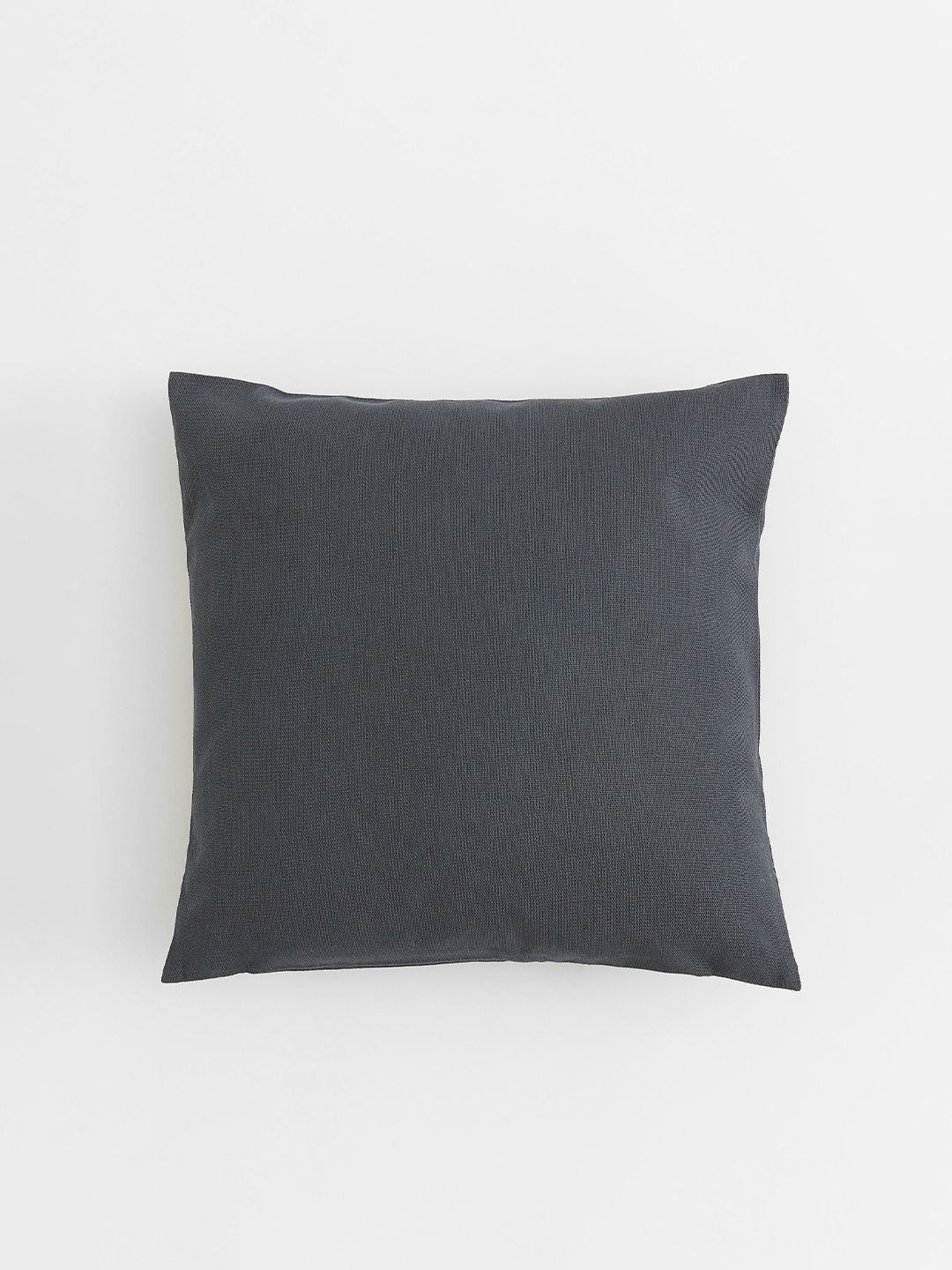 H&M Grey Solid Cotton Canvas Cushion Cover Price in India