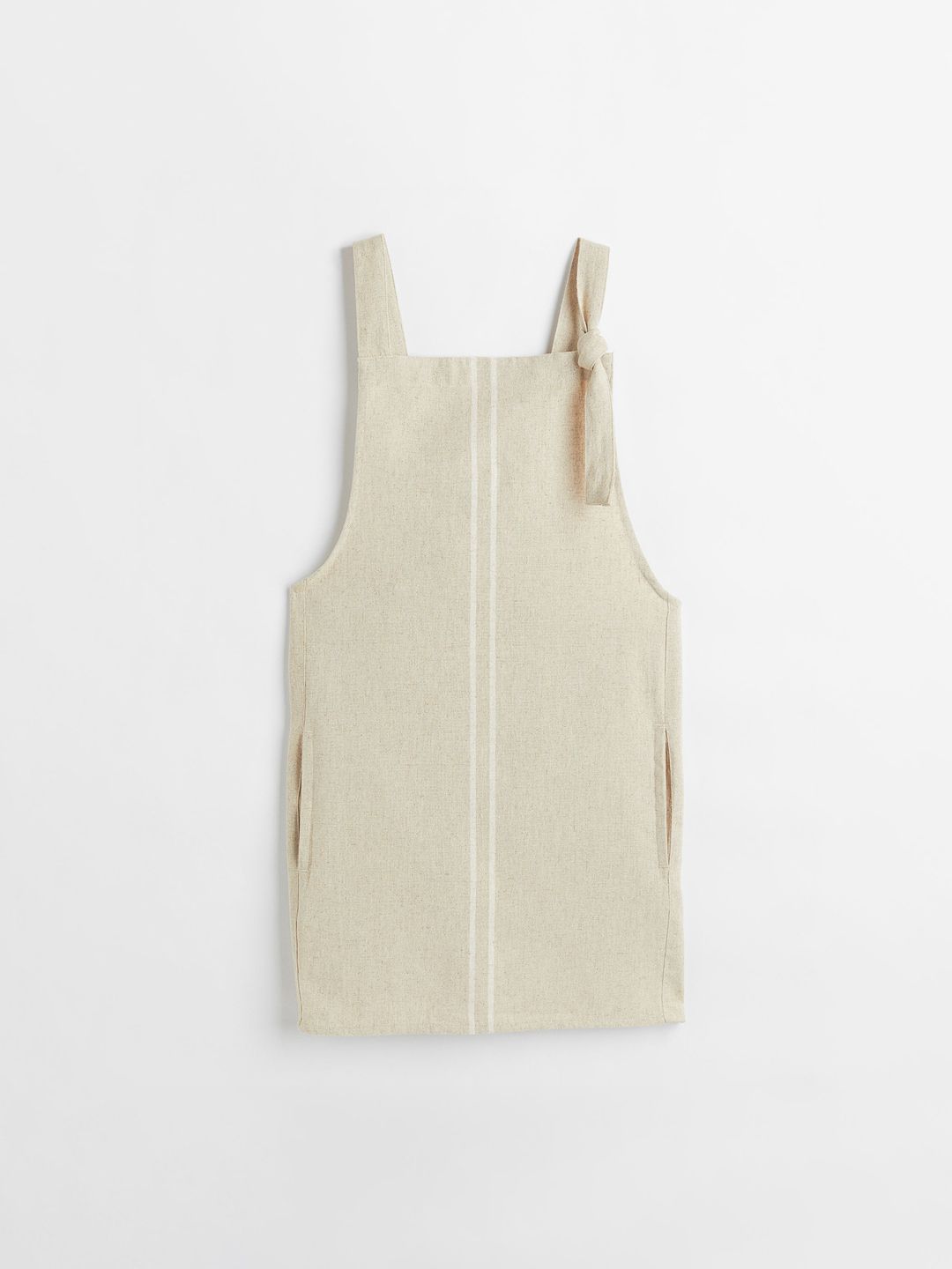 H&M Unisex Beige Linen-blend Apron Price in India