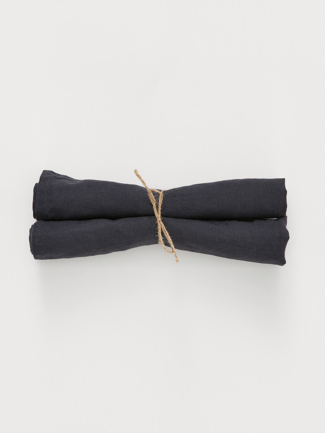 H&M Charcoal Grey 2-Pack Linen Napkins Price in India