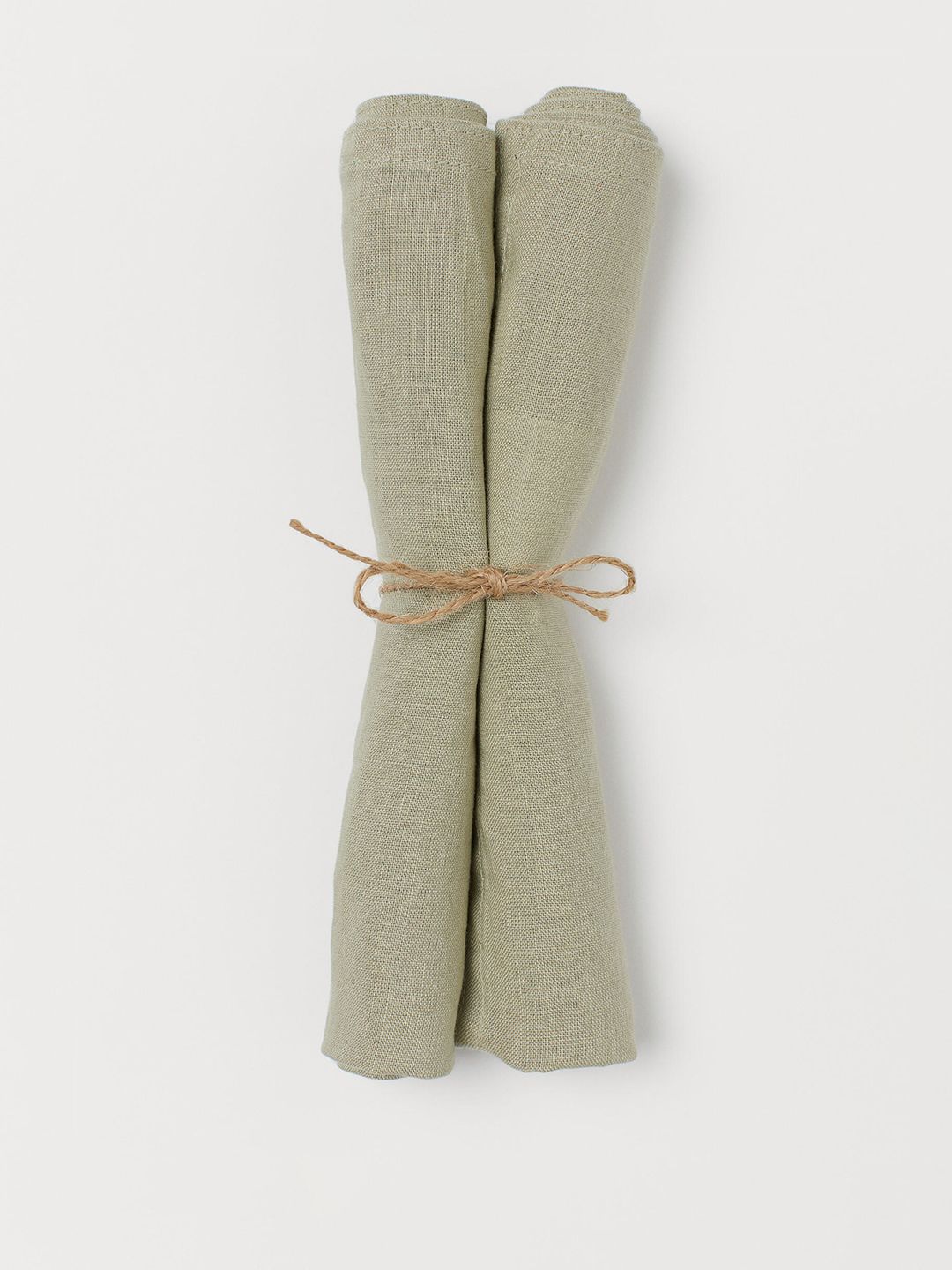 H&M Olive Green 2-Pack Linen Napkins Price in India