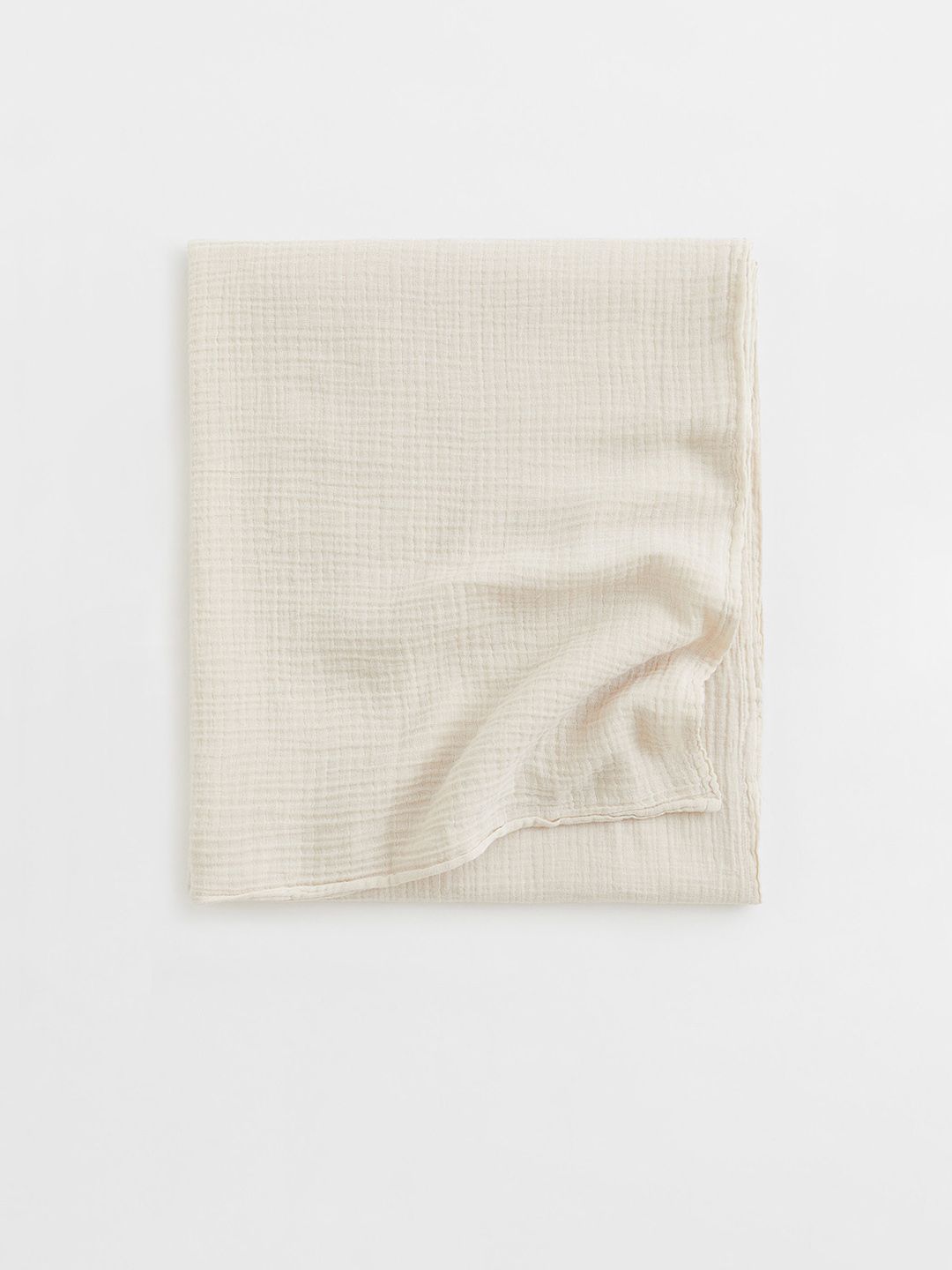 H&M Beige Solid Airy Cotton Tablecloth Price in India