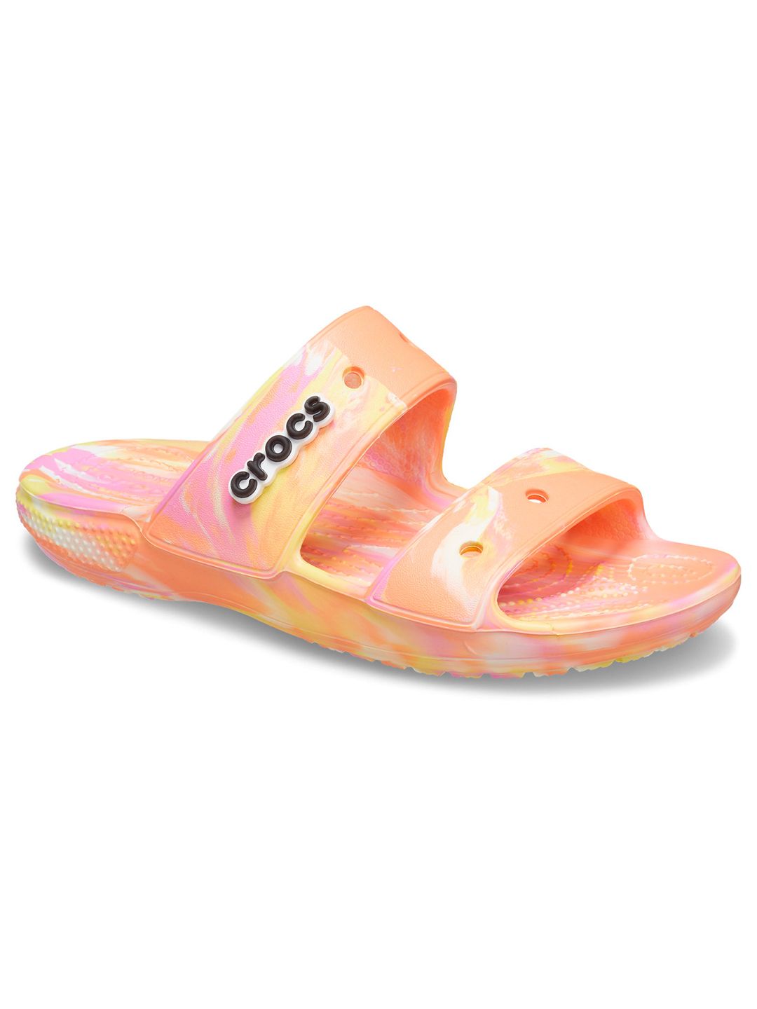 Crocs Unisex Orange Printed Croslite Sliders Price in India