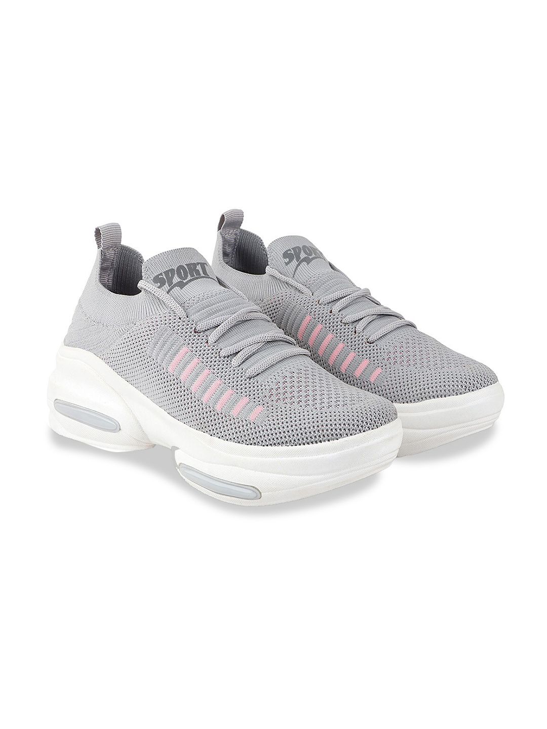 Shoetopia Women Grey Walking Non-Marking Shoes Price in India