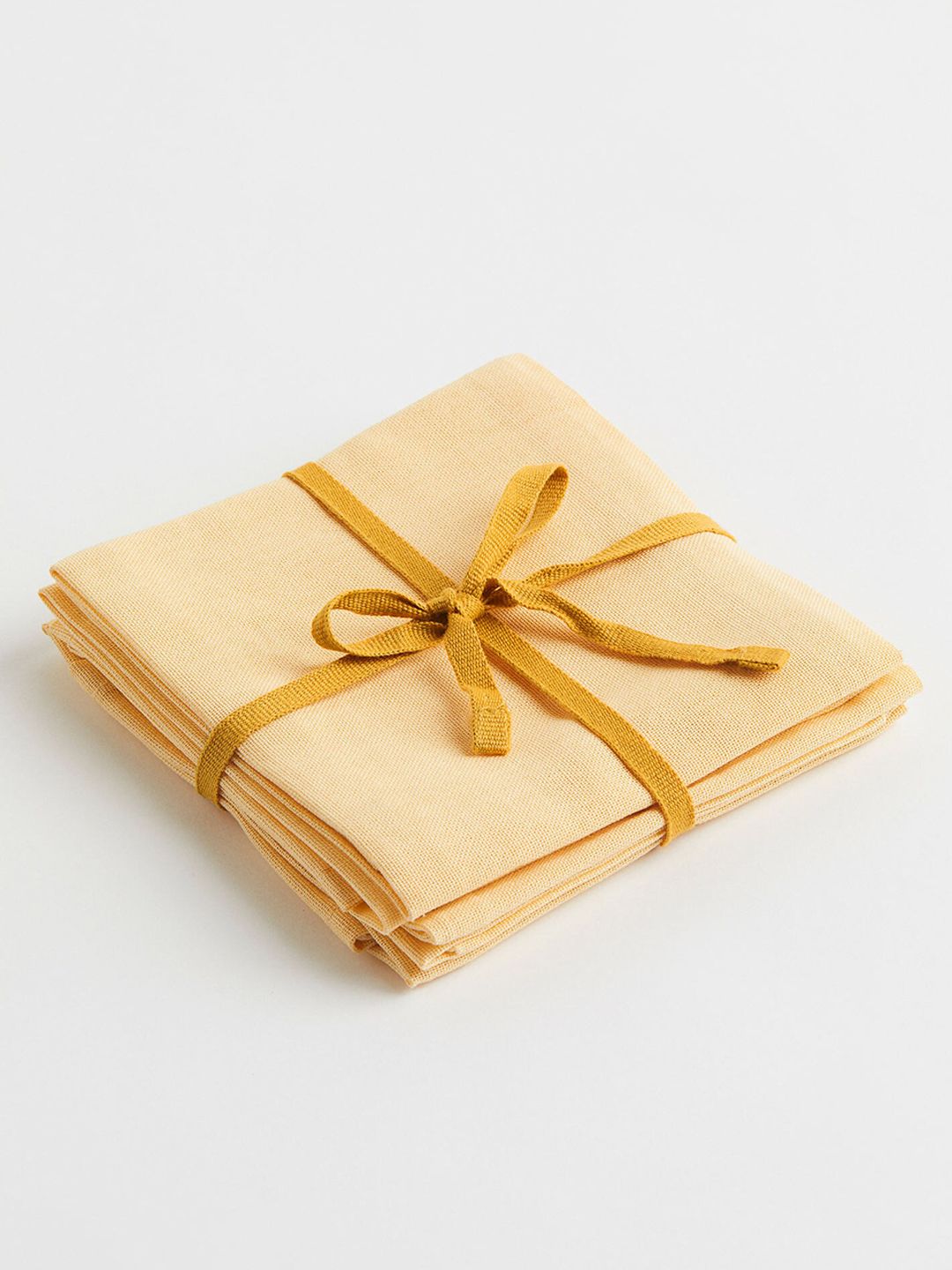 H&M Yellow 4-Pack Cotton Napkins Price in India