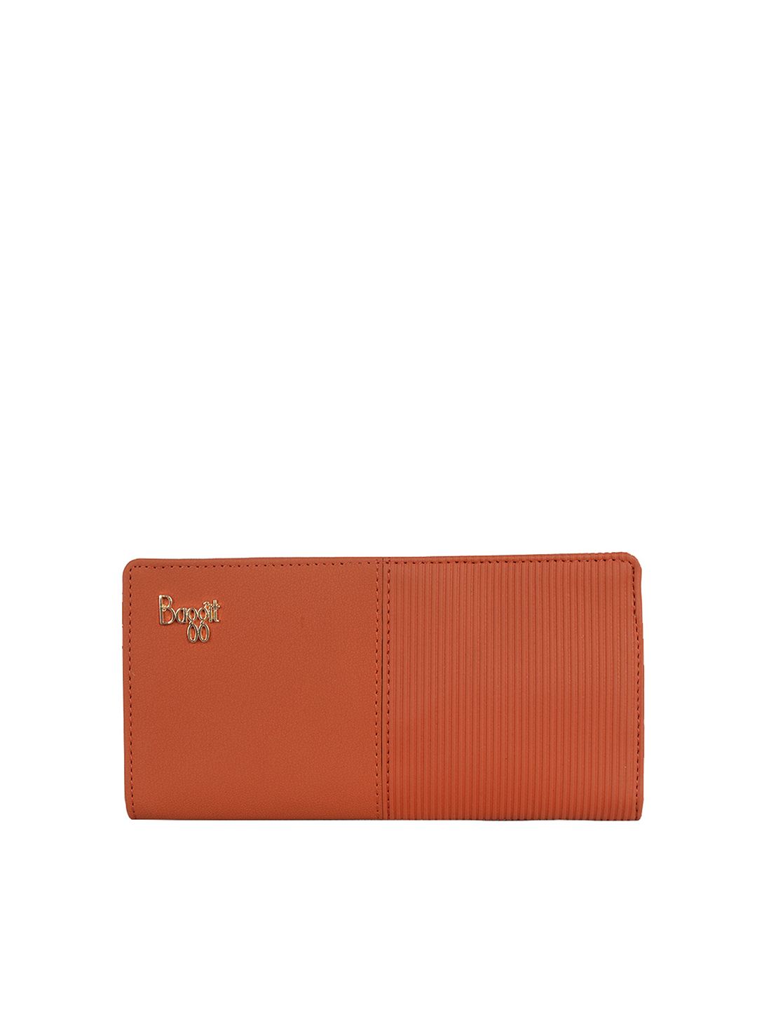 Baggit Women Orange Solid Two Fold Wallet Price in India