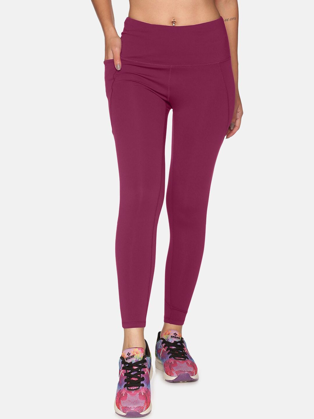 BlissClub Women Wine Super Stretchy and High Waisted The Ultimate Leggings Price in India