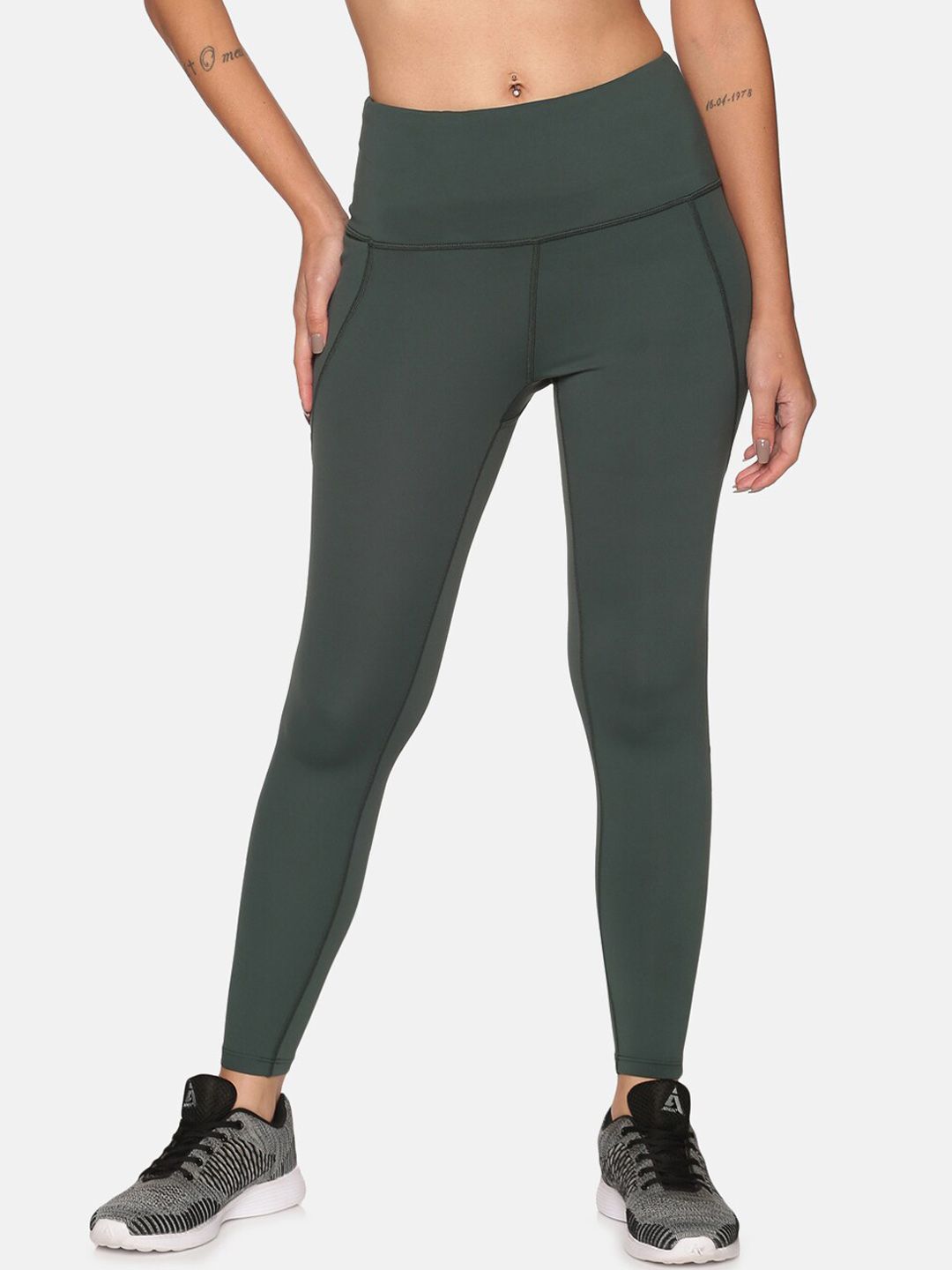 BlissClub Women Green Super Stretchy and High Waisted The Ultimate Leggings Price in India