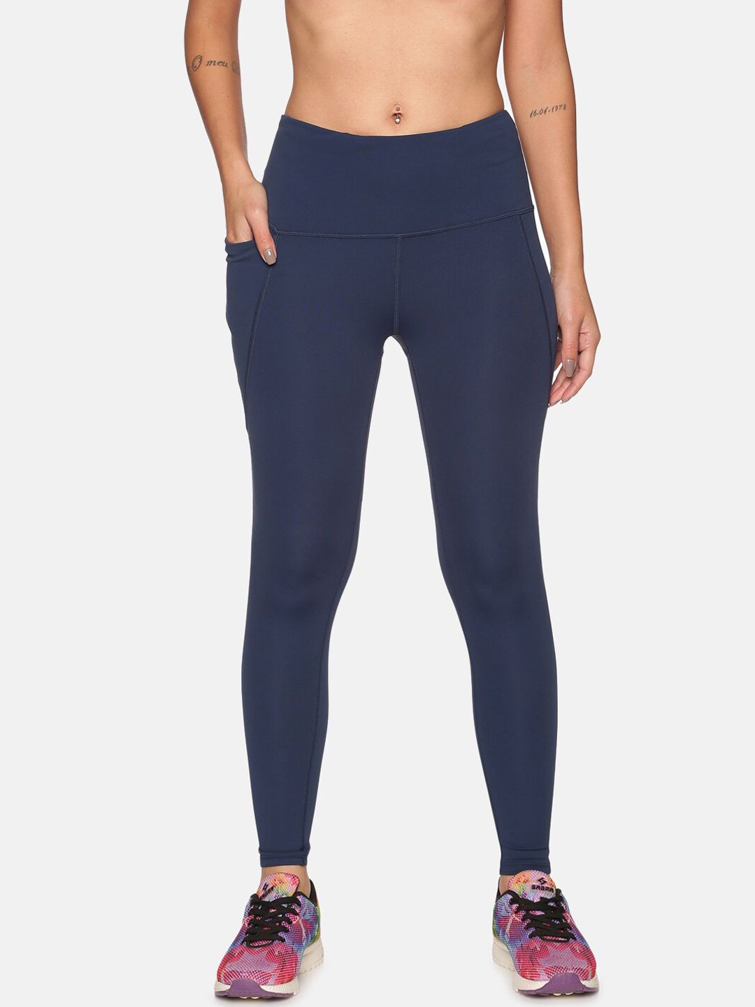 BlissClub Women Navy Blue Super Stretchy and High Waisted The Ultimate Leggings Price in India